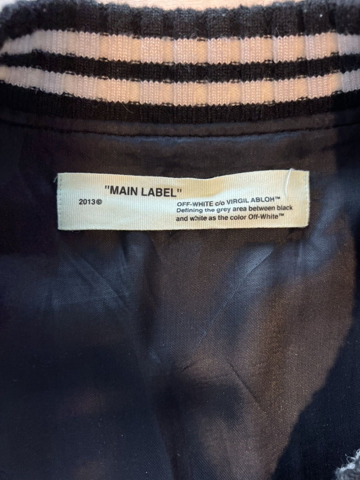 Off-White Off-White Brushed Diagonals Varsity Jacket Size US S / EU 44-46 / 1 - 5 Thumbnail