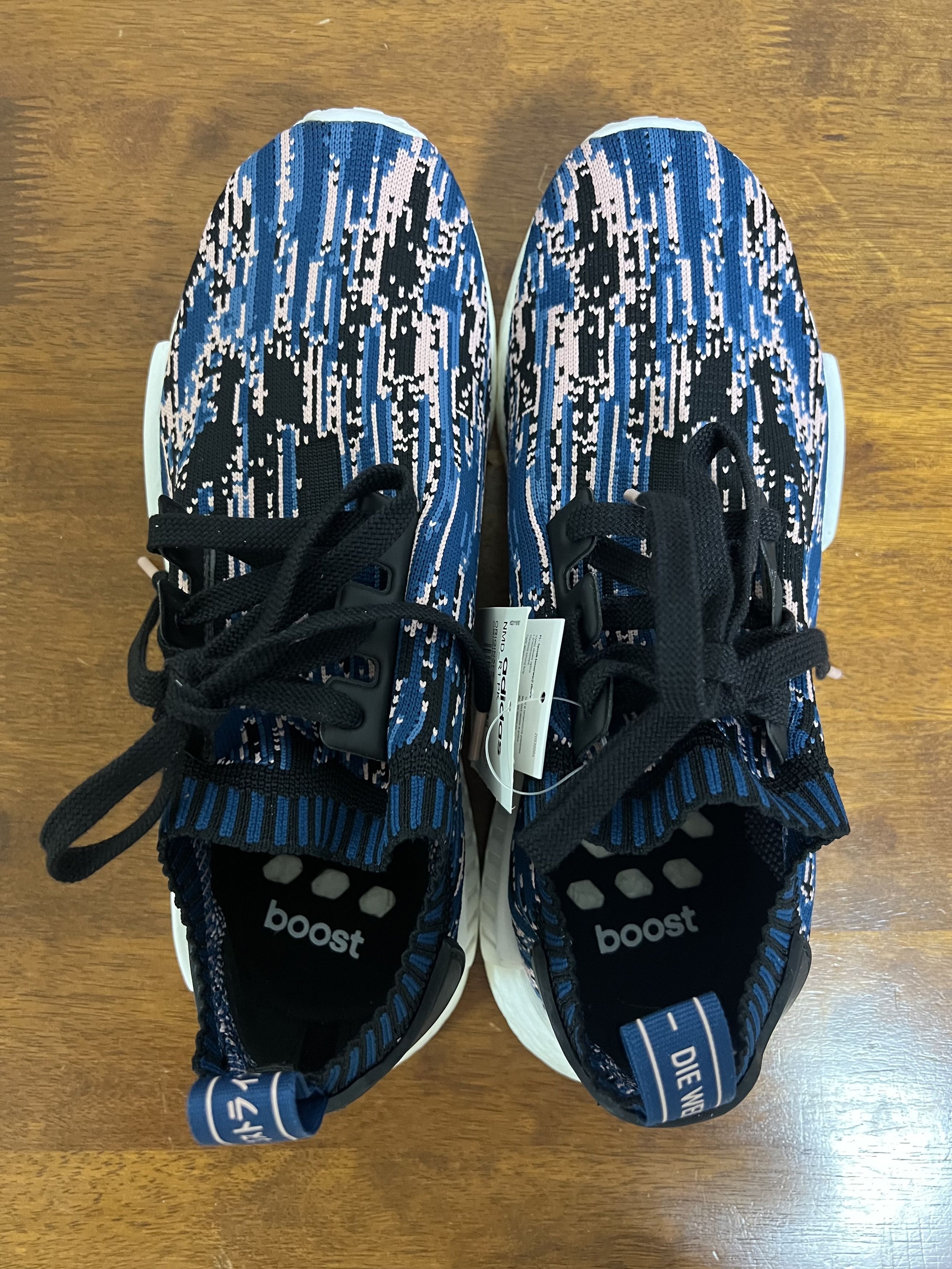 Adidas × Sneakersnstuff 💚 2018 Sneakersnstuff x Adidas NMD R1 Datamosh 2.0 Blue Size US 10 / EU 43 - 8 Thumbnail