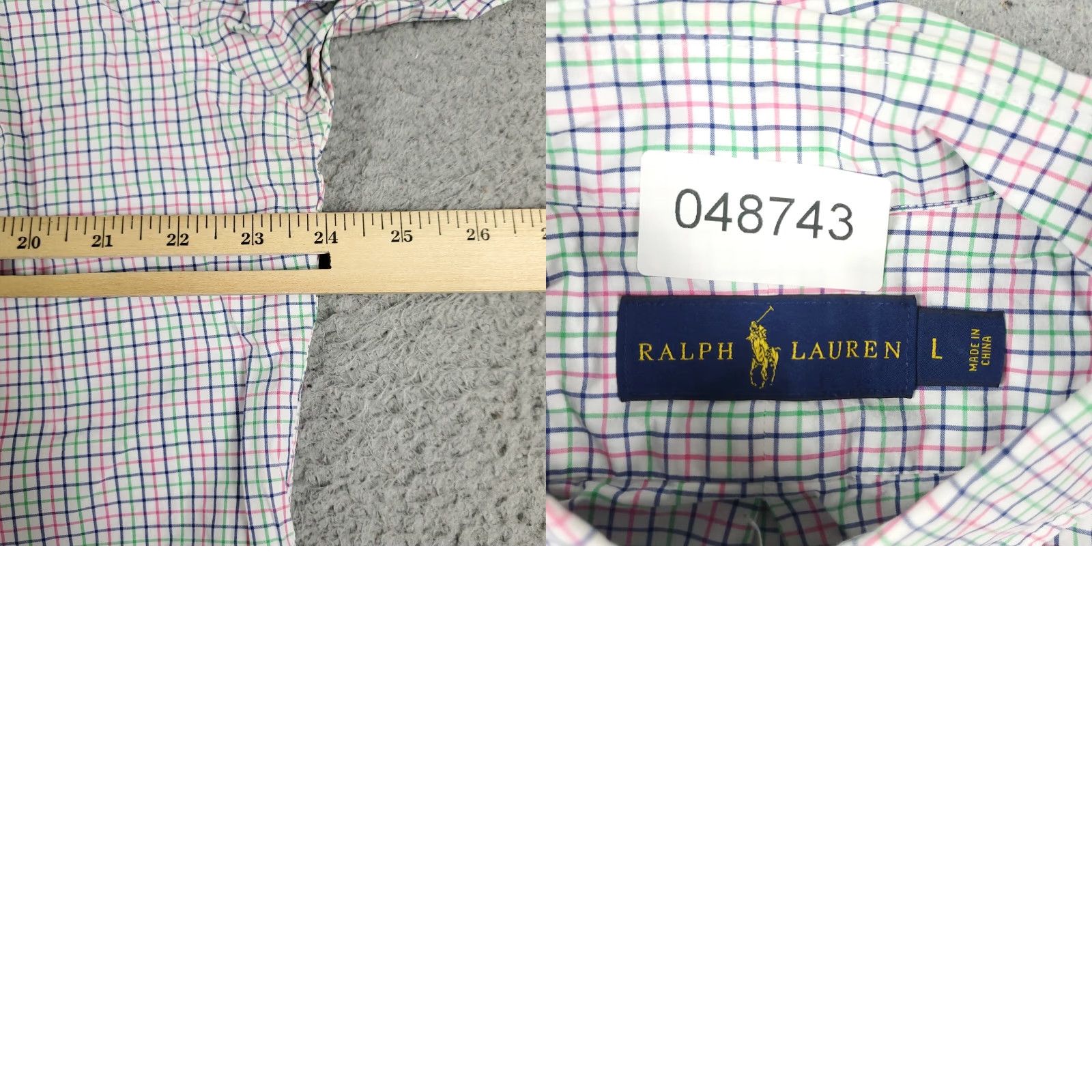 Ralph Lauren Ralph Lauren Shirt Men L Blue Green Check Pony Button-Up Long Sleeve Regular Fit Size US L / EU 52-54 / 3 - 8 Thumbnail