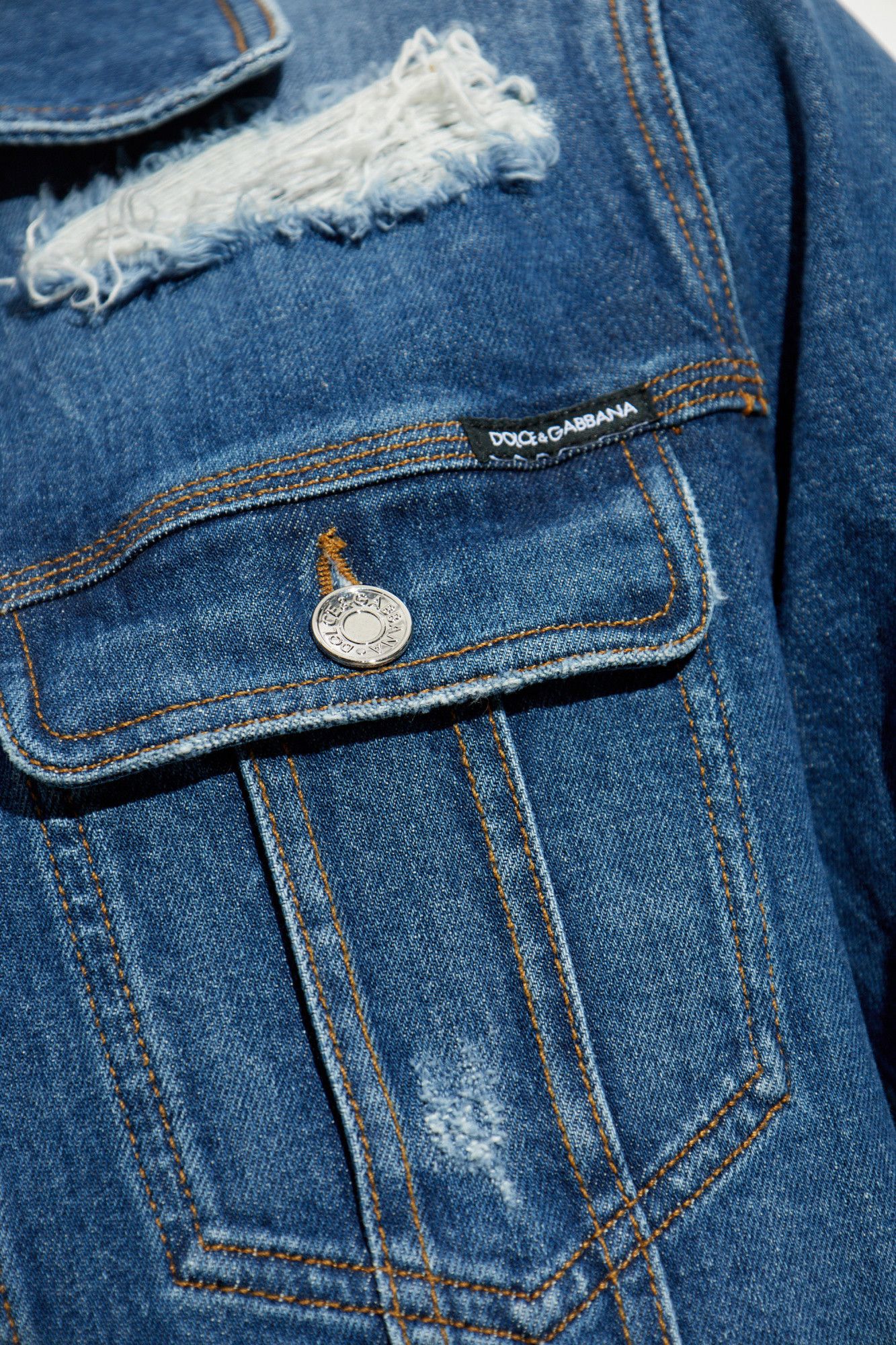 Dolce & Gabbana o1s22i1n0225 Stretch Denim Jacket in Blue Size US M / EU 48-50 / 2 - 5 Thumbnail