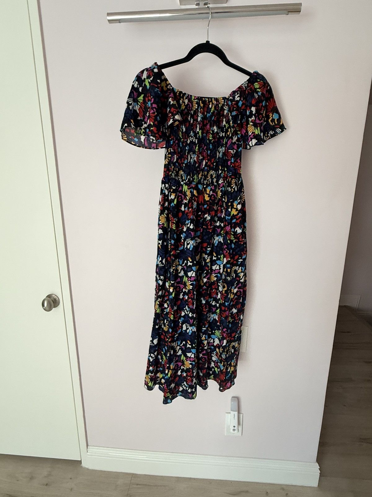 Tanya Taylor TANYA TAYLOR 100% Silk Floral Maxi Dress XS Smocked Waist Size XS / US 0-2 / IT 36-38 - 2 Thumbnail