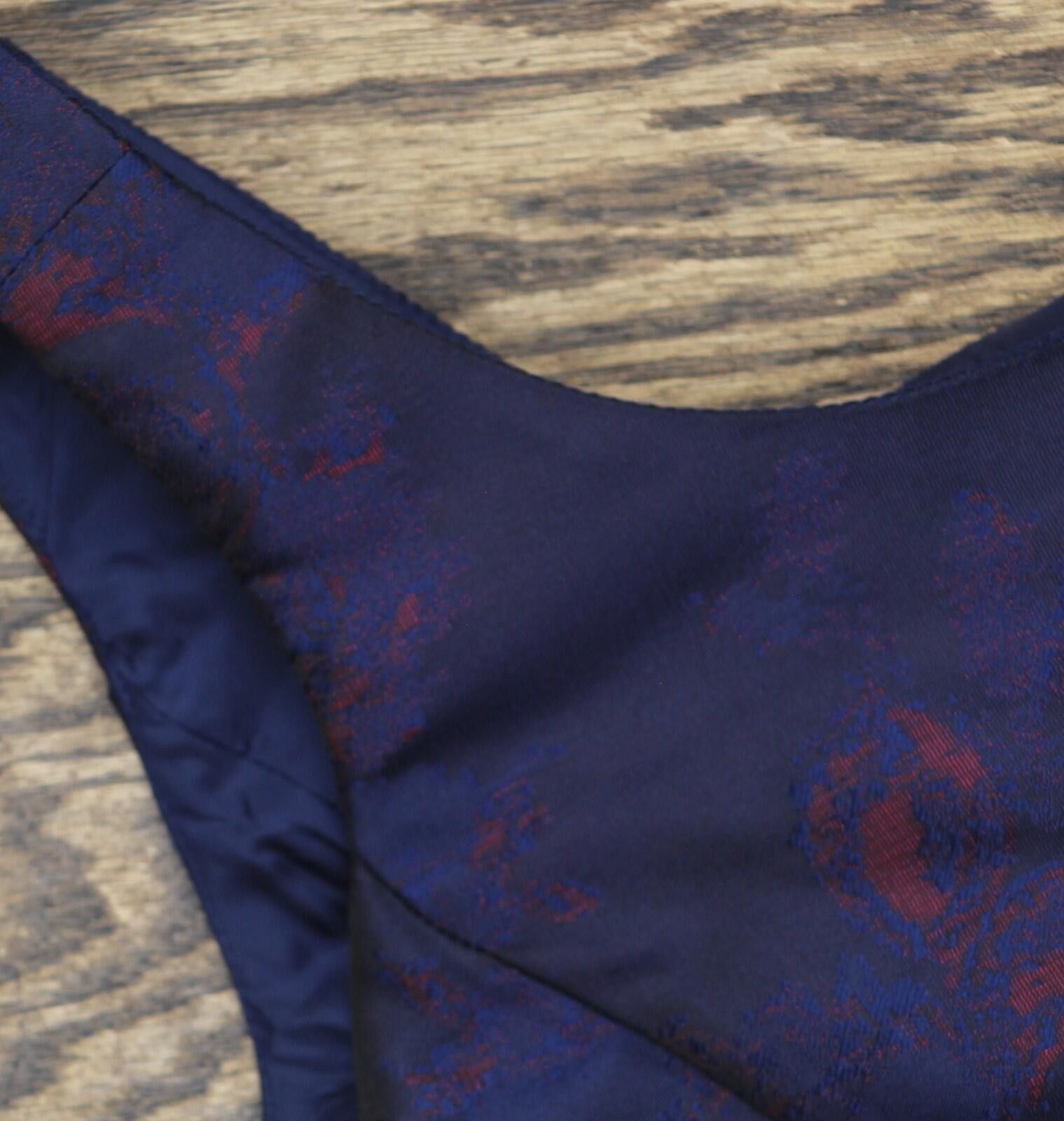 Other Nwt Adrianna Papell Jacquard Dress Navy Blue / Pink Multi 6 Size M / US 6-8 / IT 42-44 - 6 Thumbnail