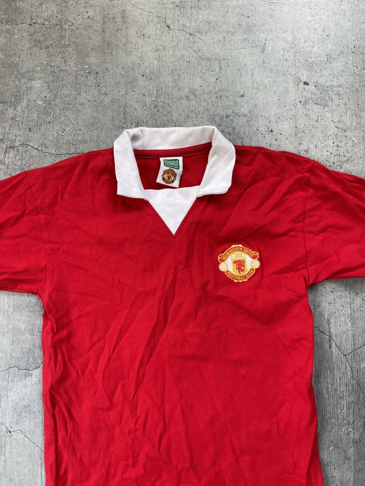 Vintage Score Draw Manchester United 1973 #7 Retro Shirt Jersey Size US S / EU 44-46 / 1 - 3 Thumbnail