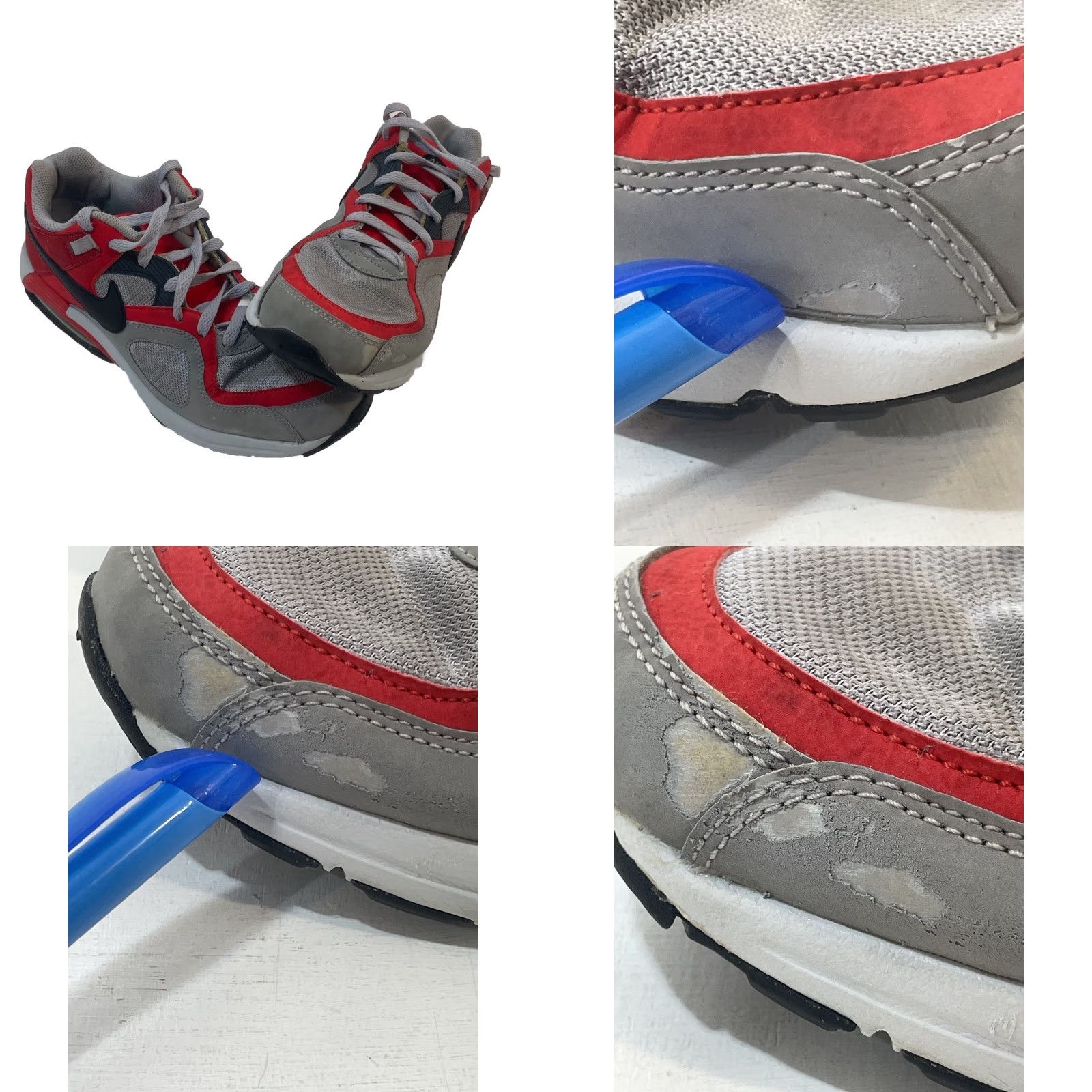 Nike Nike Air Max Go Strong Sneakers Men’s 8 Wolf Gray Challenge Red 418115-016 Size US 8 / EU 41 - 10 Thumbnail
