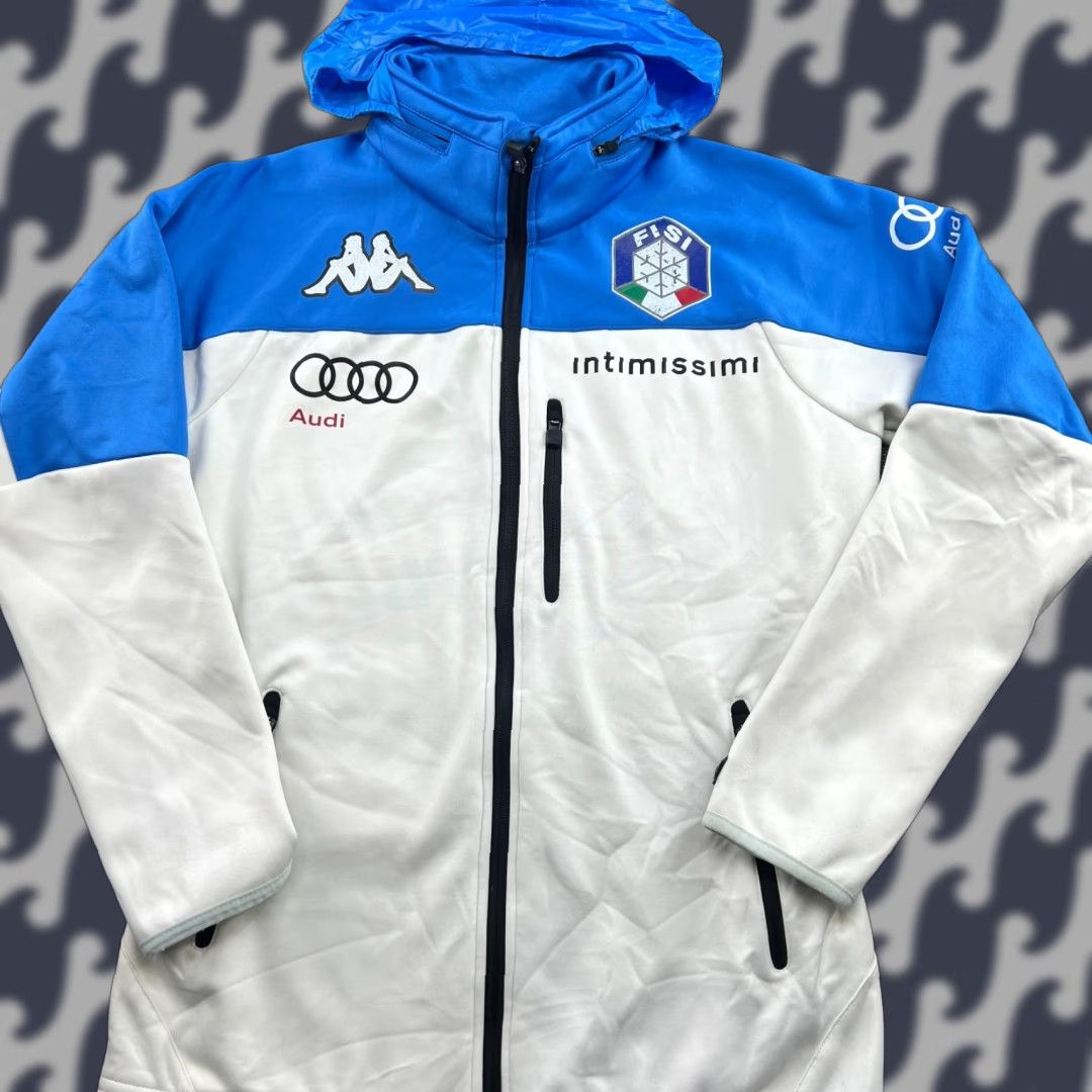 Kappa KAPPA Italy Team Ski Jacket Mens Medium Multicolor Softshell Hooded Full Zip Size US M / EU 48-50 / 2 - 1 Thumbnail