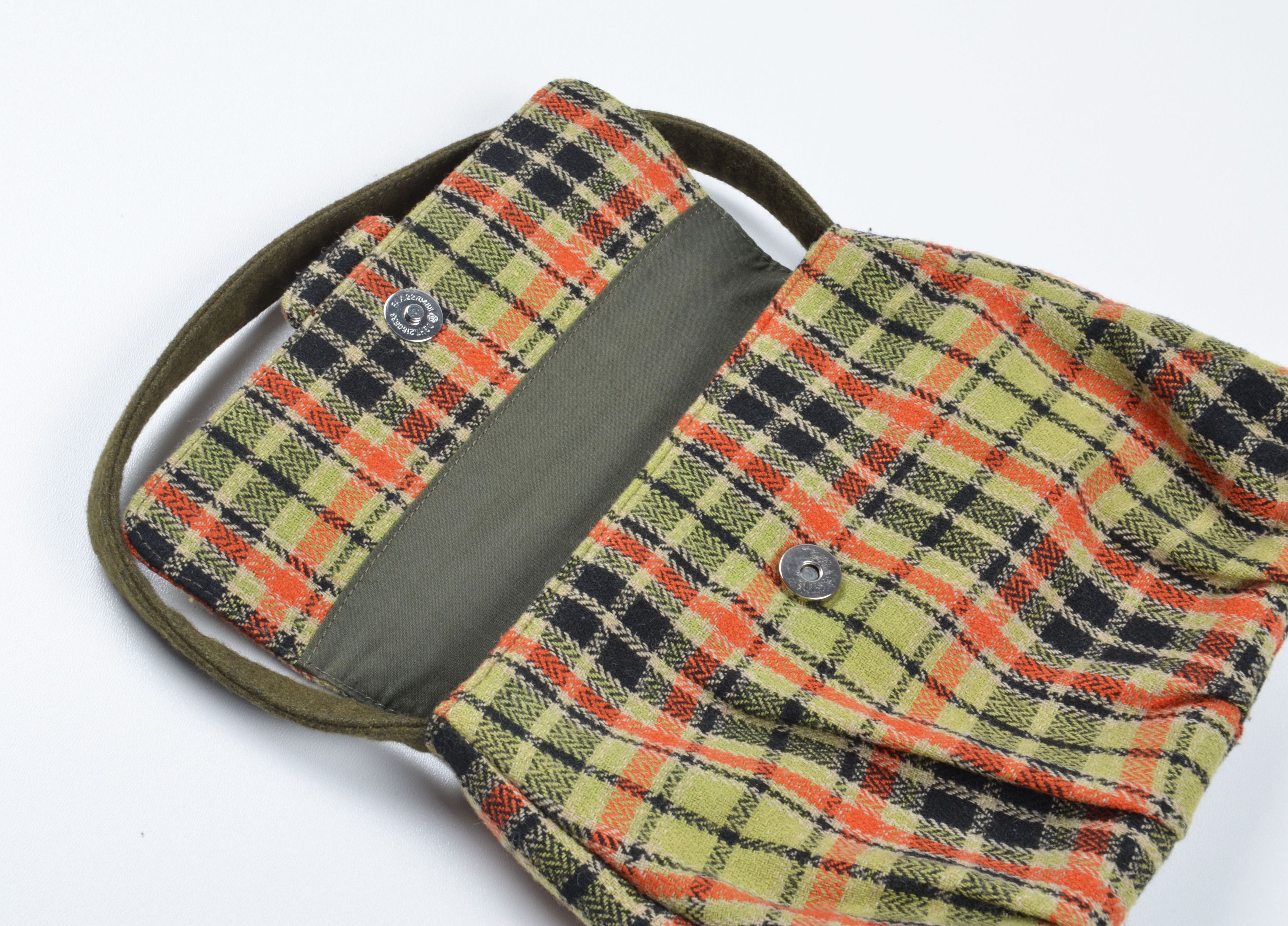 Other Per Una Y2K Tartan Plaid Mini Wool Top Handle Clasp Handbag Size ONE SIZE - 7 Thumbnail