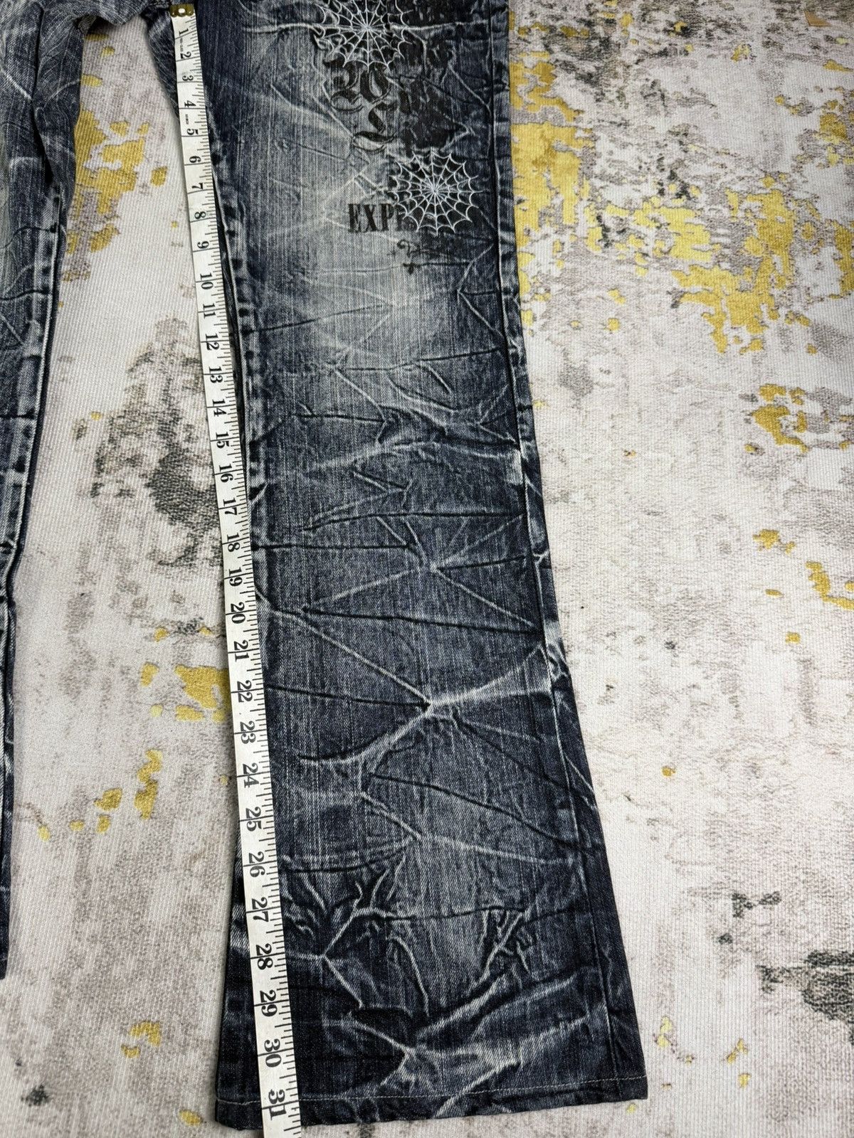 Tornado Mart 90s Vintage Flared Wild Life Clawmark Mudwash Jeans Size US 32 / EU 48 - 11 Thumbnail