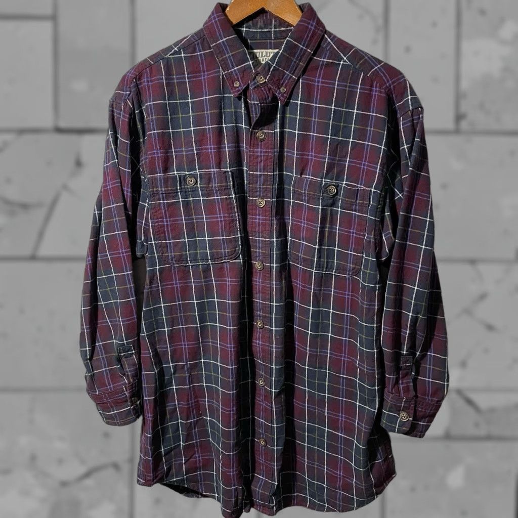 CO Duluth Trading Co Red Plaid Cotton 3/4 Sleeve Button Down Flannel Mens Size M Size US M / EU 48-50 / 2 - 1 Thumbnail