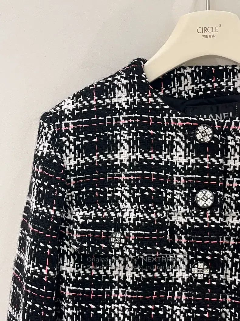 Chanel Chanel Black and pink diamond button short coat Size XXS / US 00 / IT 34 - 3 Thumbnail
