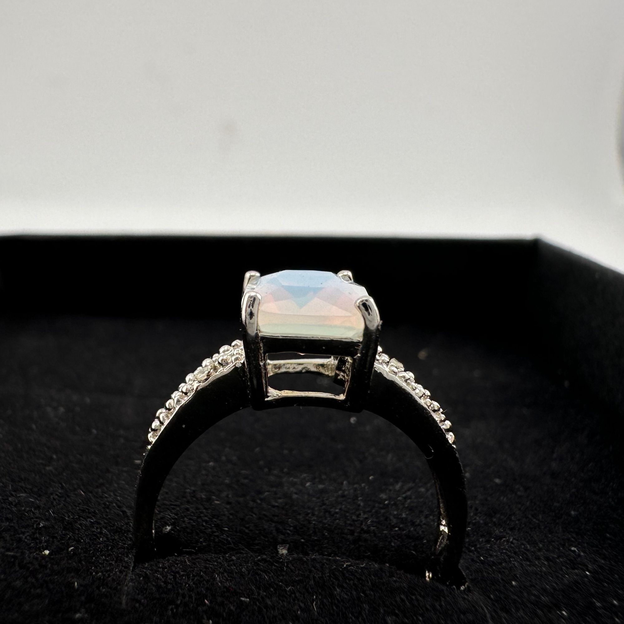 Other Beautiful Natural Opal Ring with Small Diamond Accent - Size Size ONE SIZE - 17 Thumbnail