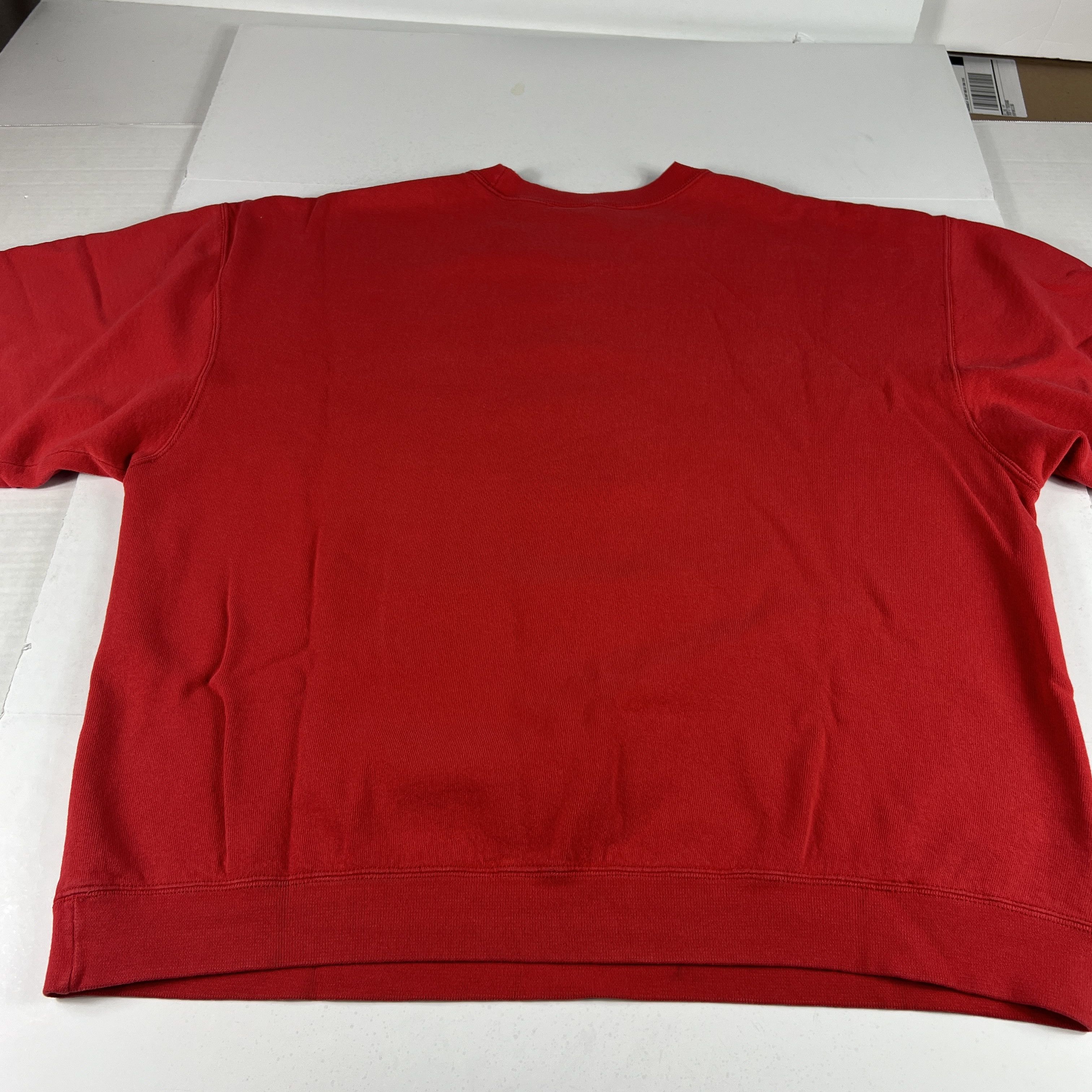 Fruit Of The Loom × NCAA × Vintage Y2K Ohio State Buckeyes Sweatshirt Red Thrashed Crewneck Size US XL / EU 56 / 4 - 13 Thumbnail