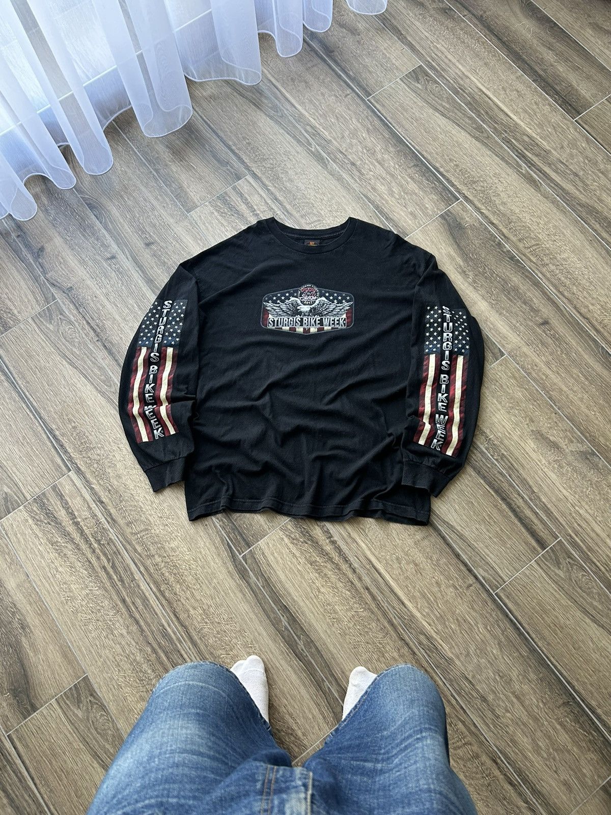 Vintage Vintage Sturgis Biker week y2k usa 🇺🇸 long-sleeves mens Size US XL / EU 56 / 4 - 1 Thumbnail