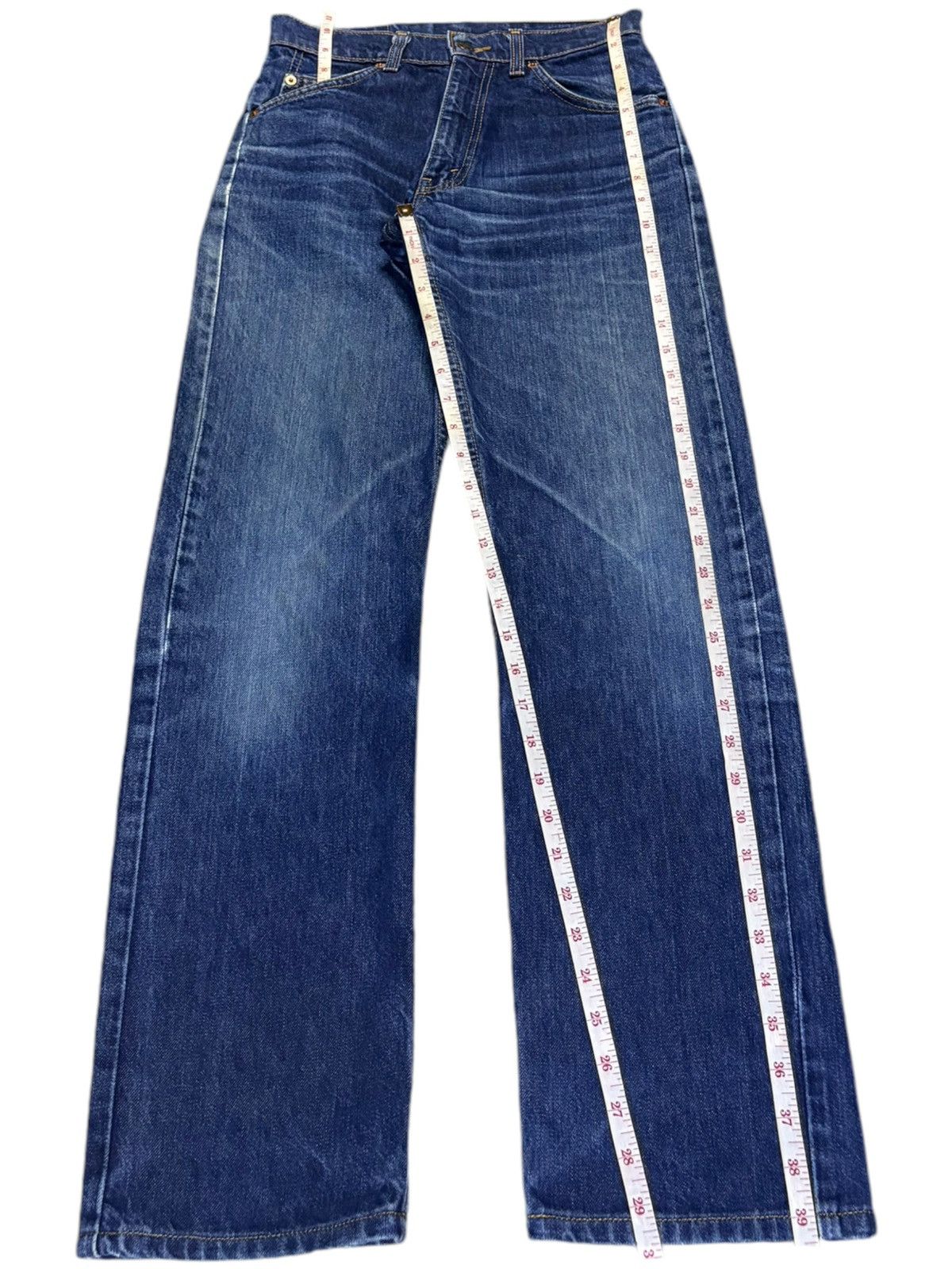 Levi's Vintage 90s Levis 607 Orange Tab Blue Wash Distressed Jeans Size US 27 - 13 Thumbnail