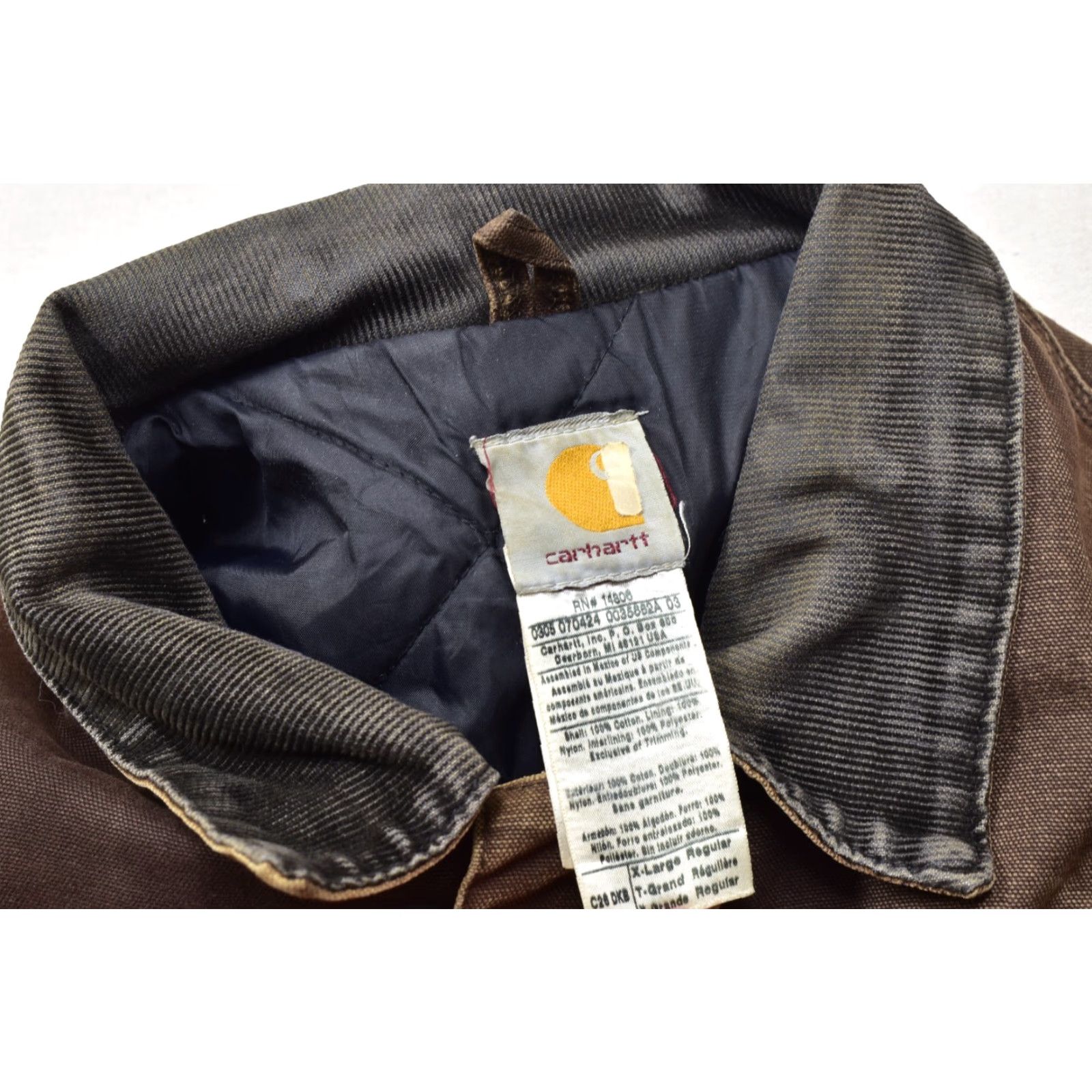 Carhartt VINTAGE Carhartt Jacket C26 DKB Arctic Traditional Coat Quilt Lined Duck Canvas Brown XL Parka Men Regular Zip Winter Fall Hunting Size US XL / EU 56 / 4 - 4 Thumbnail