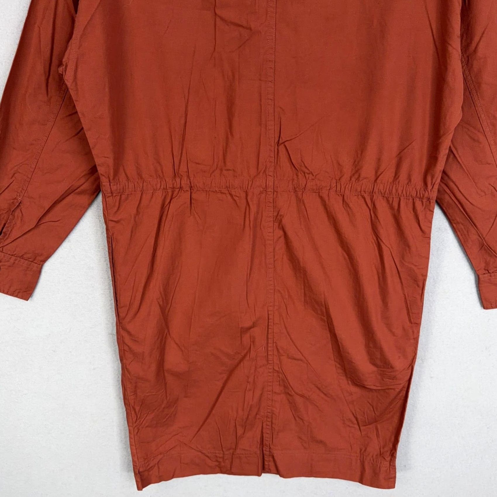 J.Crew VINTAGE J.CREW Shirt Dress Womens 4 Orange 90s Preppy Classic Casual Workwear Knee Length Long Sleeve Button Front Collared Womens 4 Size S / US 4 / IT 40 - 7 Thumbnail