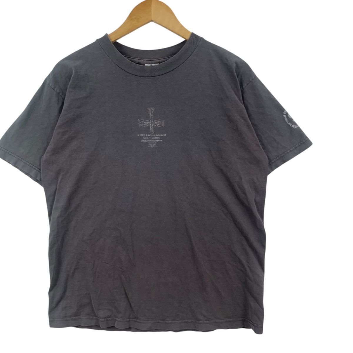 Vintage Vintage DRAGON RYU CROSS Natural Sun Faded Trashed Tee Shirt Size US L / EU 52-54 / 3 - 4 Thumbnail