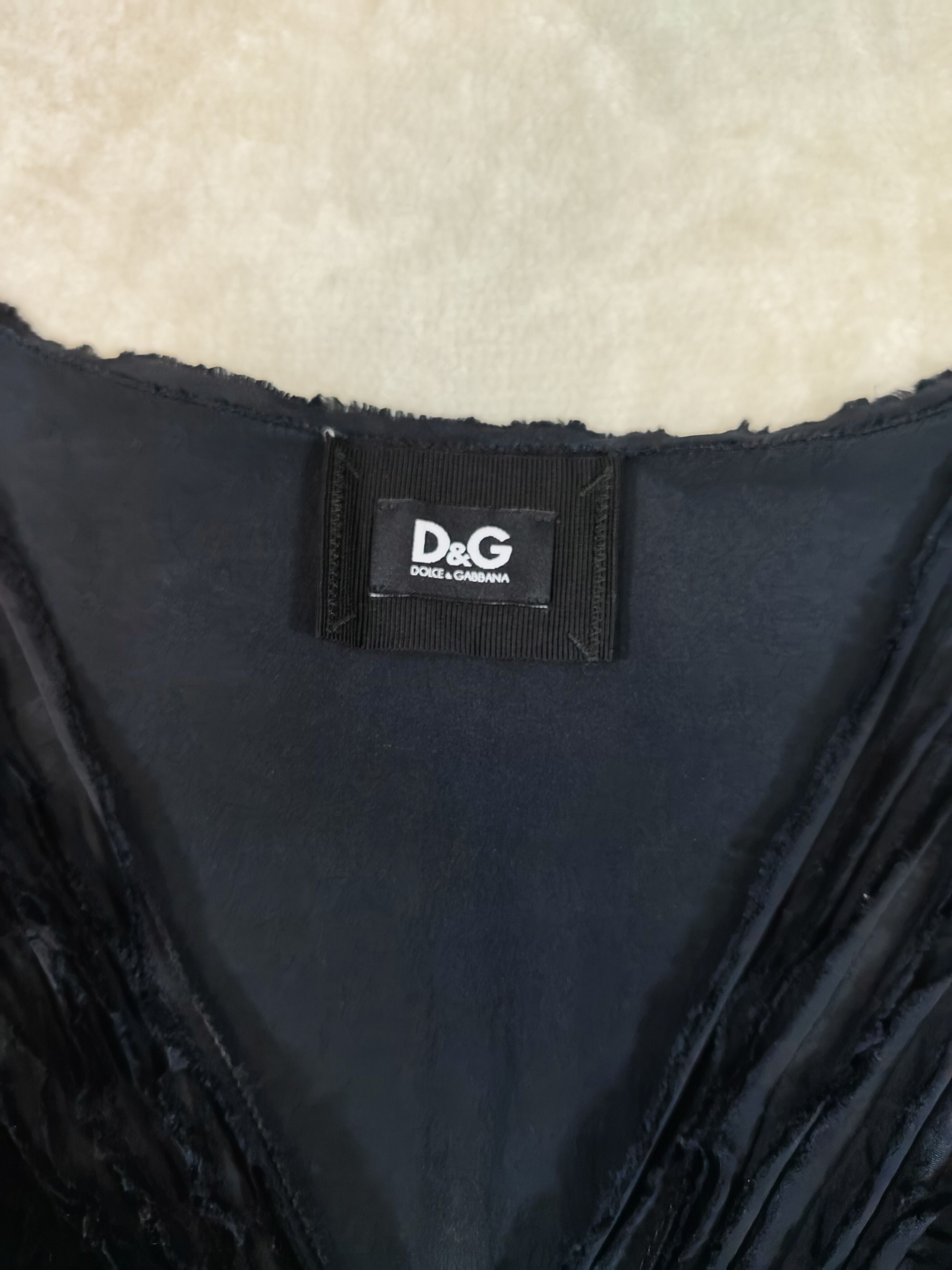 Dolce & Gabbana 00s D&G- Archive Silk Glam Ruched Empire Waist Dress Size S / US 4 / IT 40 - 8 Thumbnail