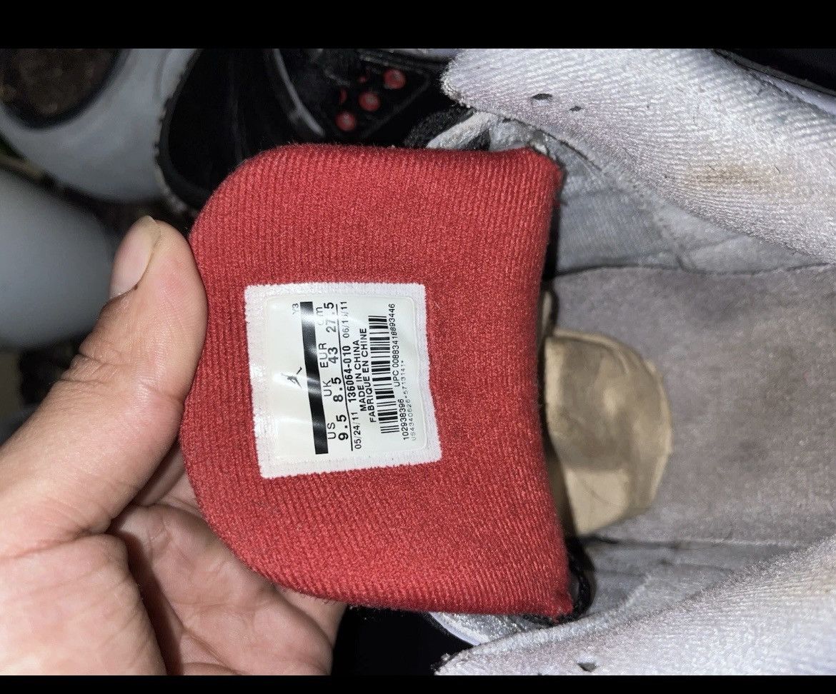 Jordan Brand 2011 Jordan 3 black cement Size US 10.5 / EU 43-44 - 7 Thumbnail