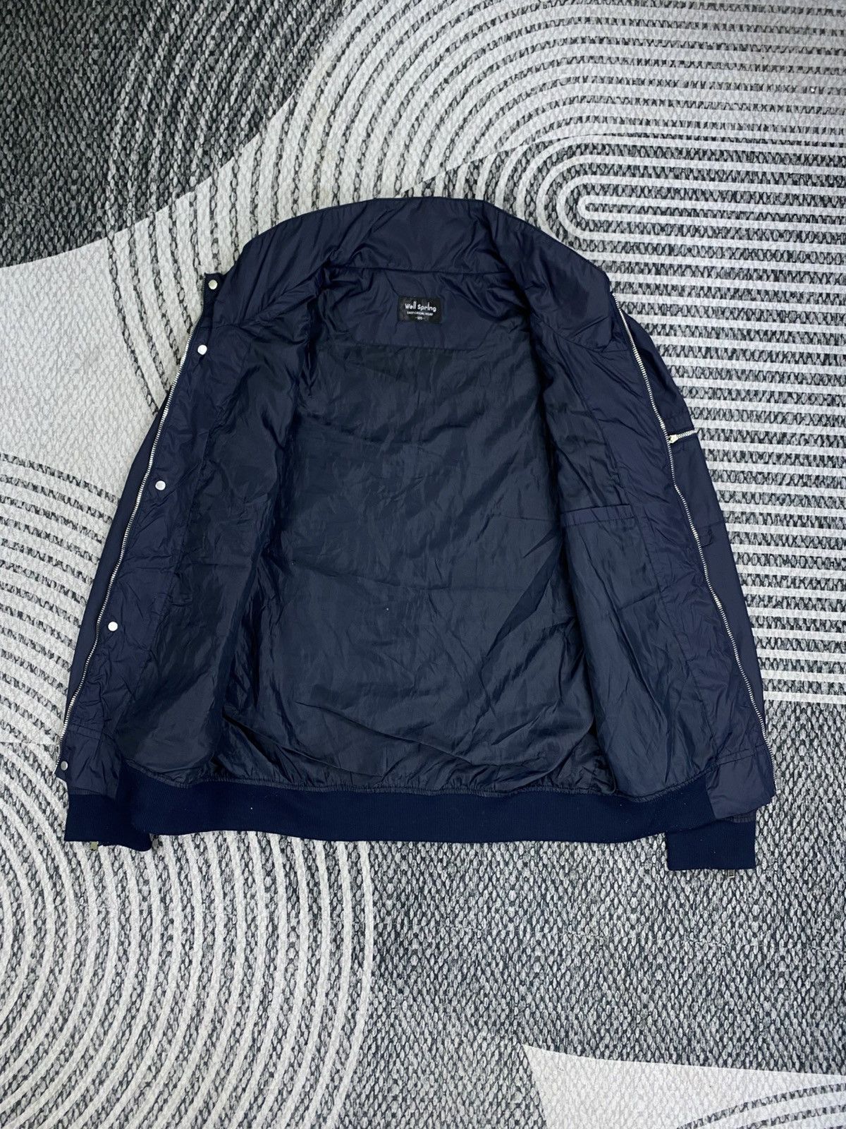 Japanese Brand Vintage Well Spring Casual Wear Navy Multi Zipper Jacket Size US M / EU 48-50 / 2 - 7 Thumbnail