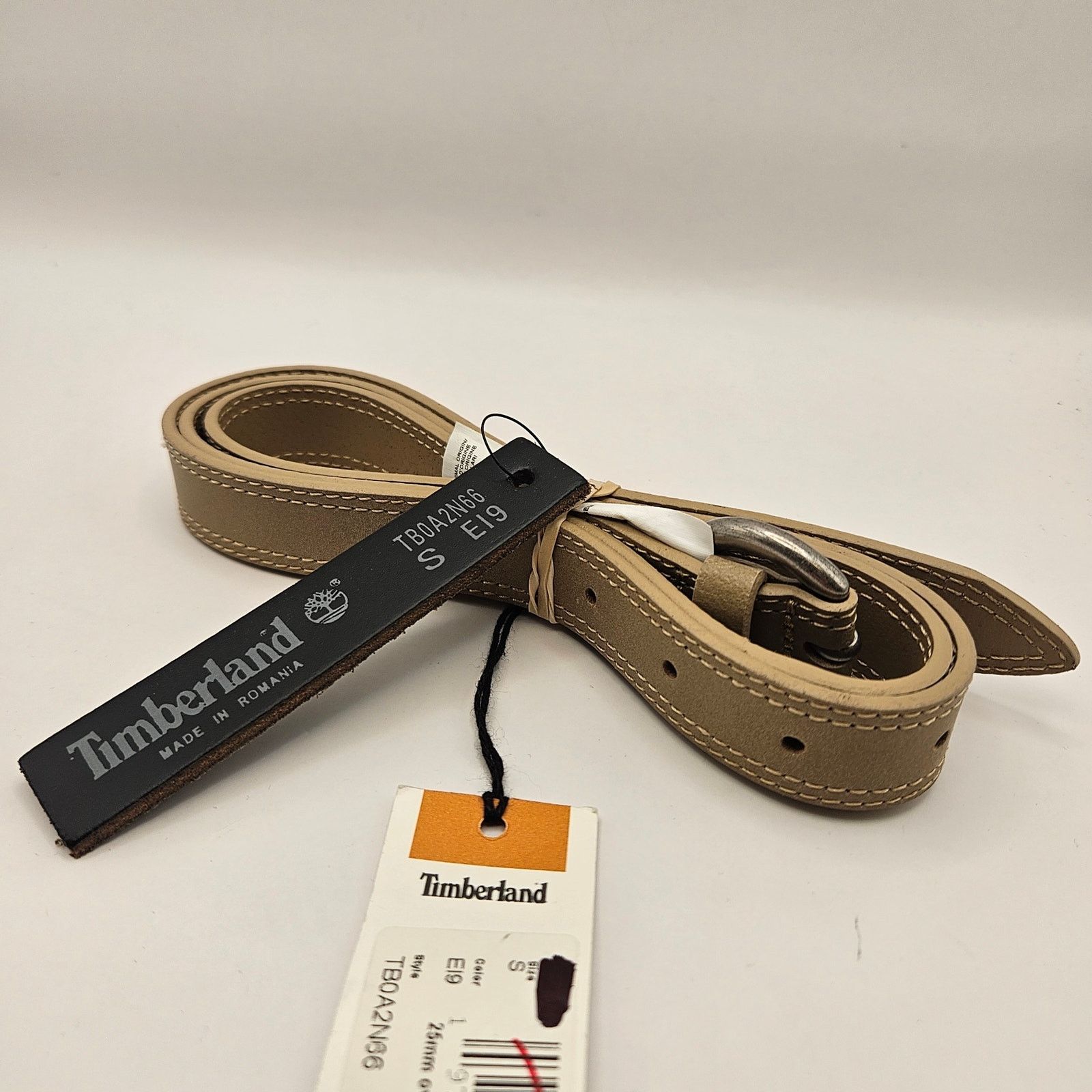 Timberland TIMBERLAND WOMEN'S S OVAL BUCKLE BELT BEIGE MADE IN ROMANIA Size ONE SIZE - 2 Thumbnail