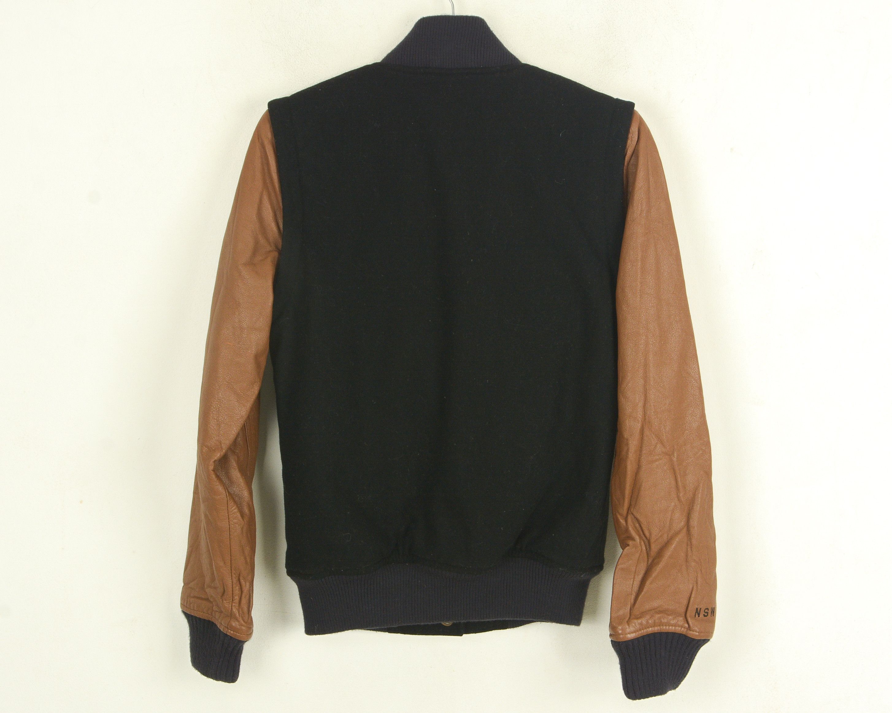 Nike NSW destroyer women XS wool jacket leather sleeves bomber Size XS / US 0-2 / IT 36-38 - 5 Thumbnail