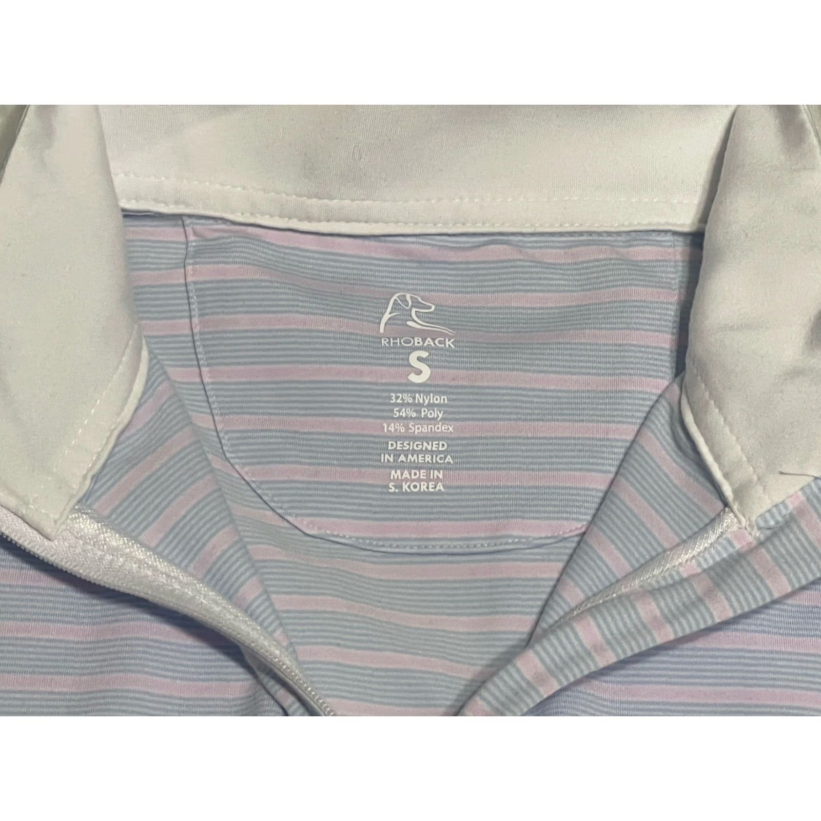 Pinko Rhoback Performance Pullover 1/4 Zip Women’s Sz Small Pink Blue Striped Size S / US 4 / IT 40 - 6 Thumbnail