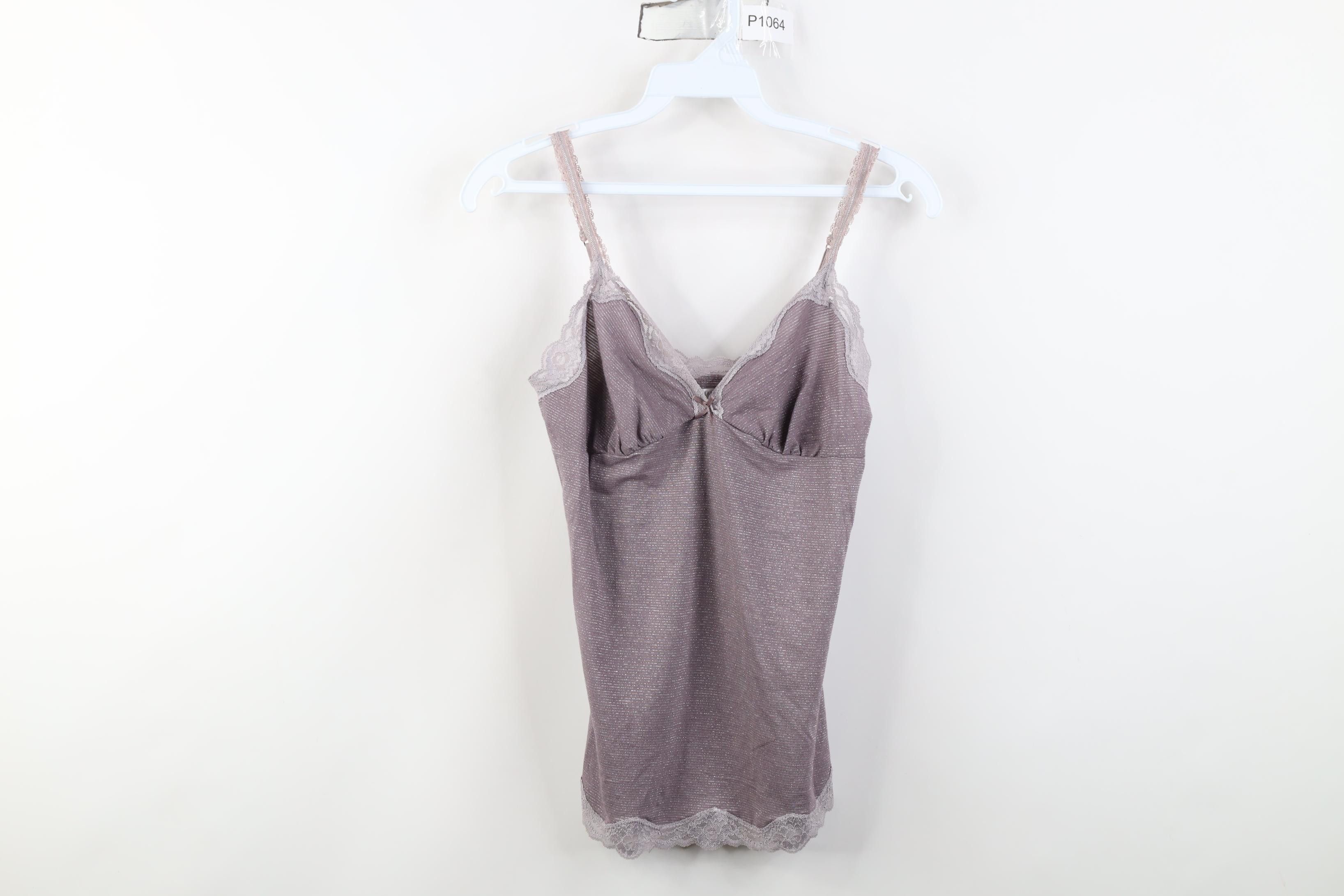 Victoria's Secret Vintage Y2K Victoria's Secret Metallic Lace Tank Top T-Shirt Size S / US 4 / IT 40 - 1 Thumbnail