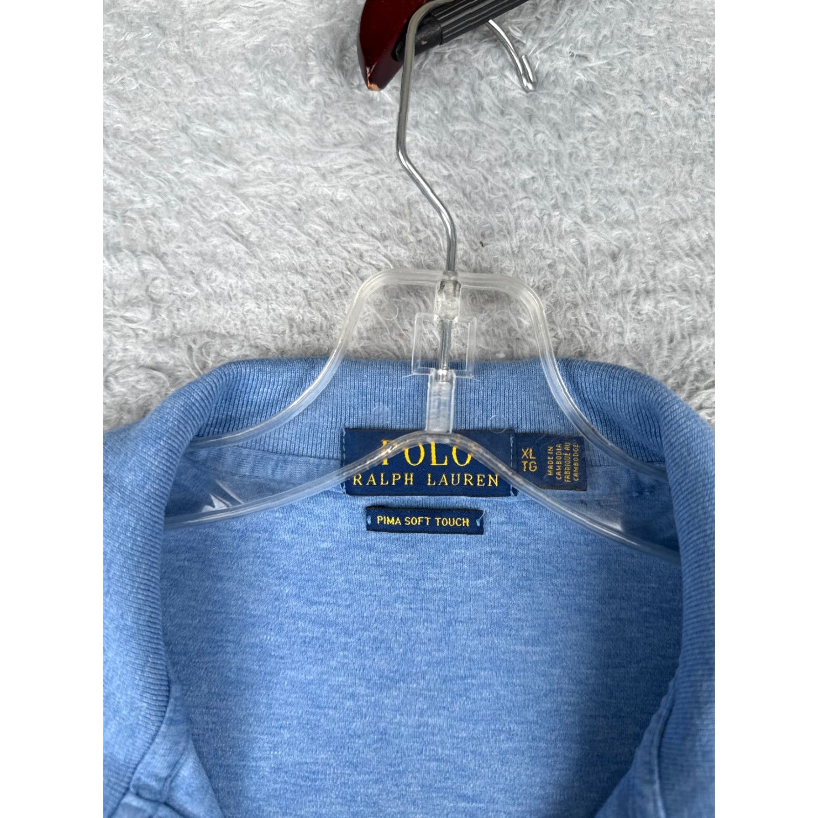 Ralph Lauren Ralph Lauren Polo Shirt Men XL Blue Pima Soft Cotton Short Sleeve Size US XL / EU 56 / 4 - 7 Thumbnail