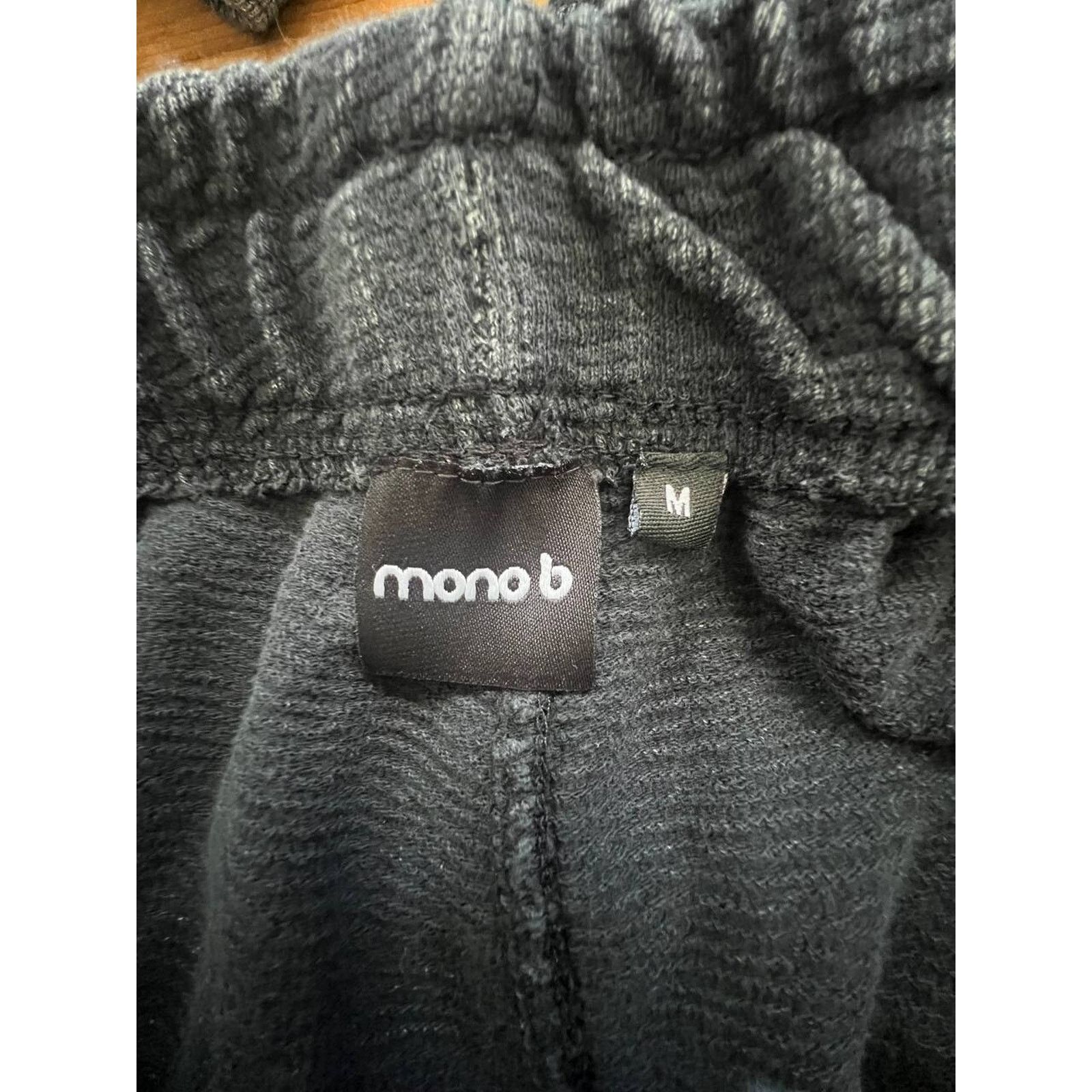 Monot Mono B Mineral Wash Cotton Charcoal Black Size M A000819 Size 23" - 6 Thumbnail
