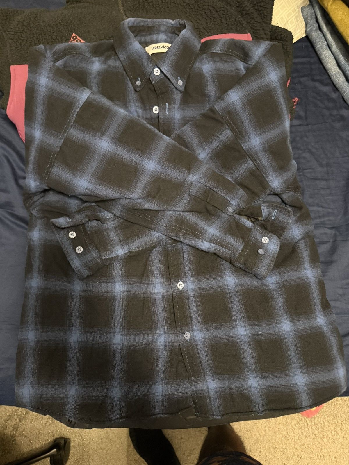 Palace THERMA YAK THINSULATE OVERSHIRT BLUE PLAID Size US M / EU 48-50 / 2 - 6 Thumbnail