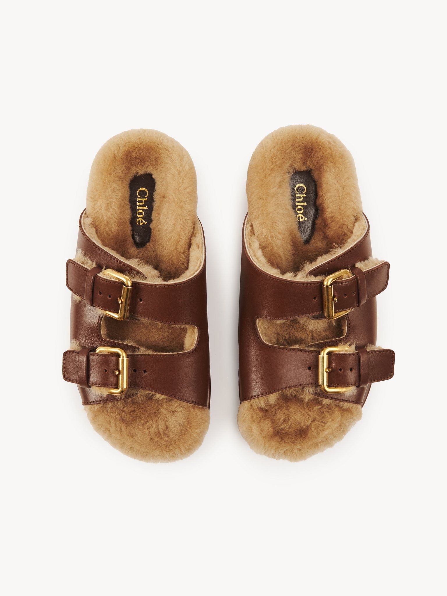 Chloe o1loc1c11025 Nile Slides in Sooty Brown Size US 11 / IT 41 - 3 Thumbnail