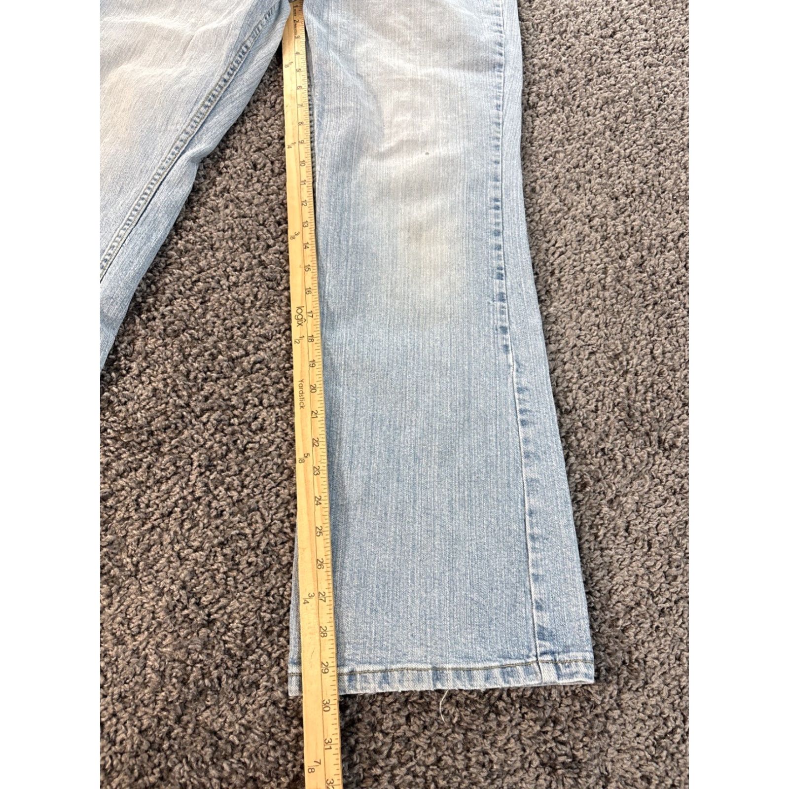 Vintage VINTAGE Aeropostale Jeans Flared Low Rise Womens 34x30 Blue Light Wash Distressed 90s Y2K Womens Size 24" / US 00 / IT 34 - 2 Thumbnail