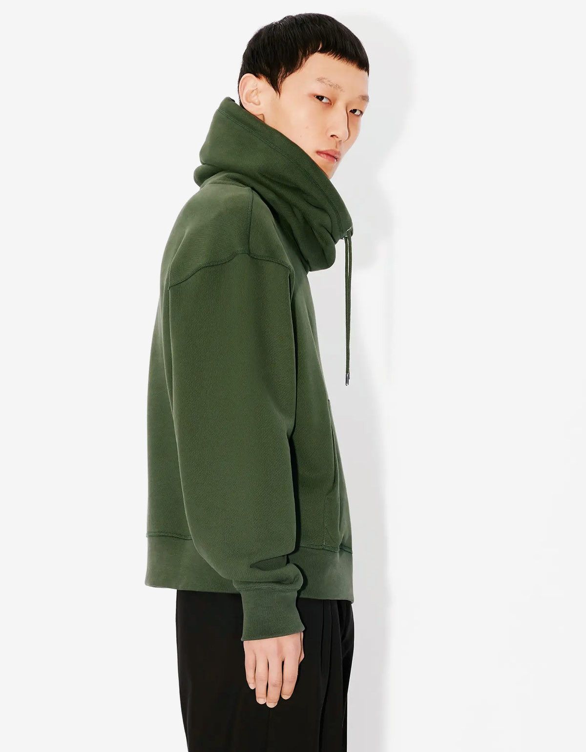 Kenzo Kenzo Green Kenzo Kube Embroidered Snood Sweatshirt Size US L / EU 52-54 / 3 - 4 Thumbnail