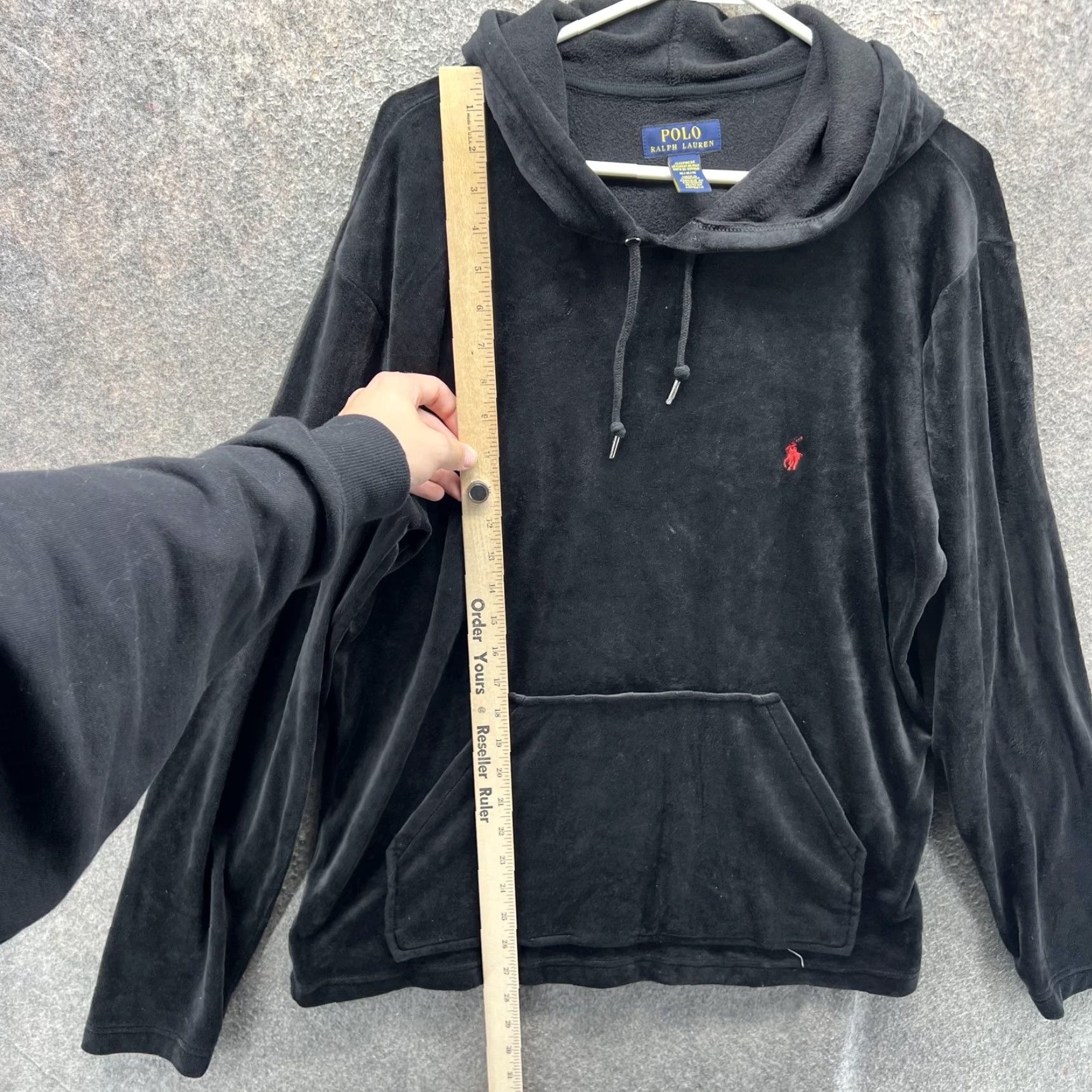 Polo Ralph Lauren Polo Ralph Lauren Pajama Top Mens M Black Velour Hooded Sleepwear Lounge Size US M / EU 48-50 / 2 - 7 Thumbnail