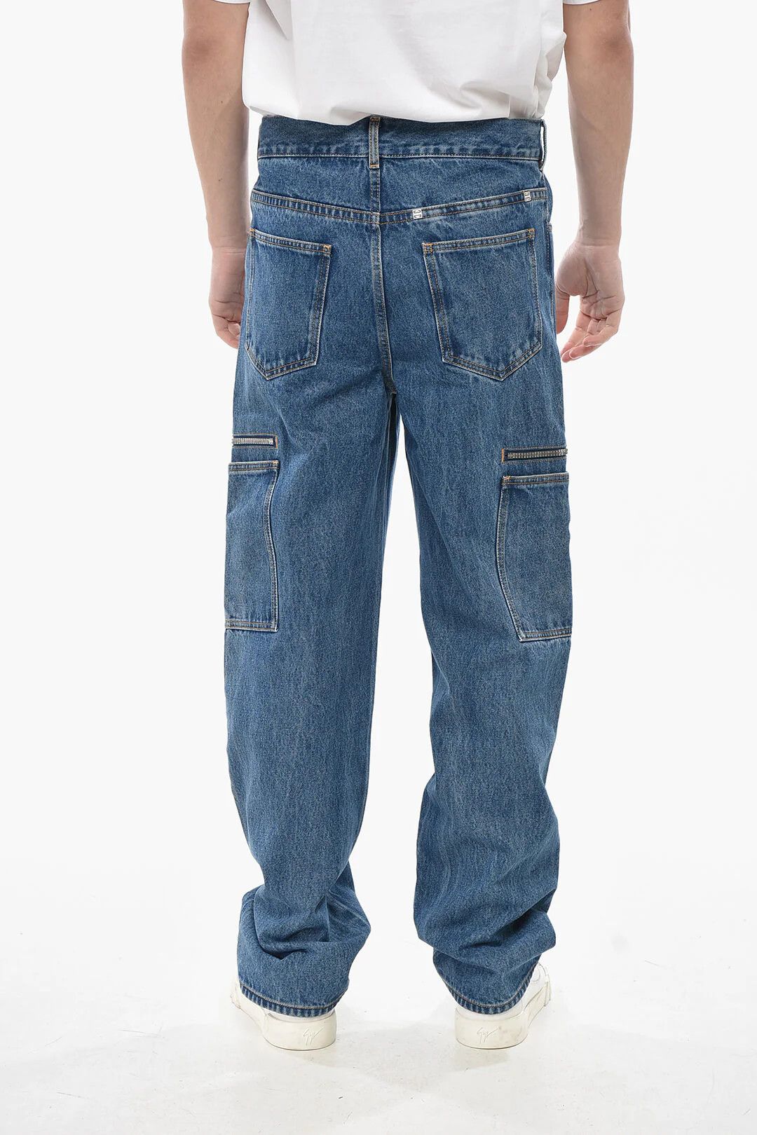 Givenchy og1mm0326 Cargo Straight-Fit Jeans in Blue Size US 31 - 2 Thumbnail
