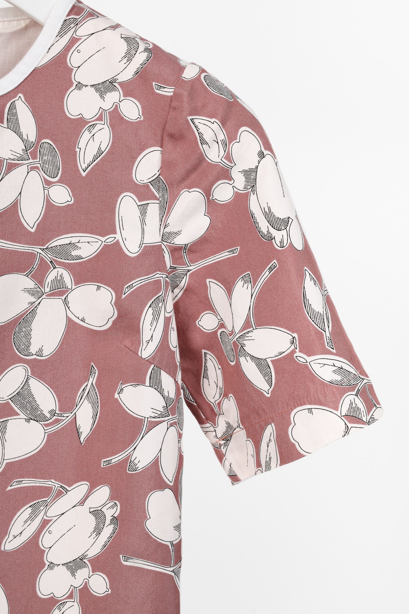 Marni Marni Mauve Cotton & Silk Floral-Print Asymmetrical Top Size XS / US 0-2 / IT 36-38 - 4 Thumbnail