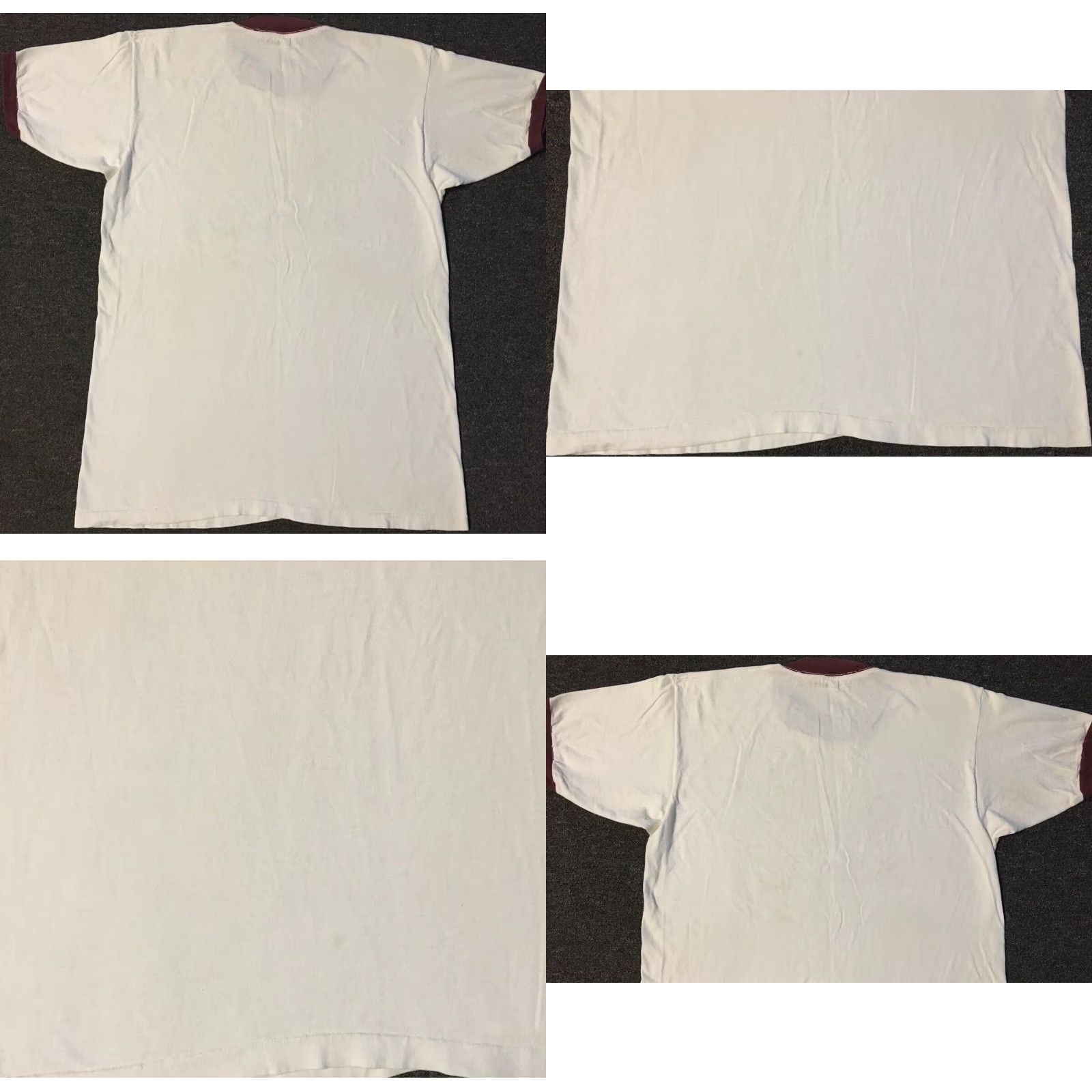 Vintage VINTAGE Single Stitch Shirt L White Sun 80s 90s College Grunge Surf Track Football USA University University Mens T-Shirt Size US L / EU 52-54 / 3 - 10 Thumbnail