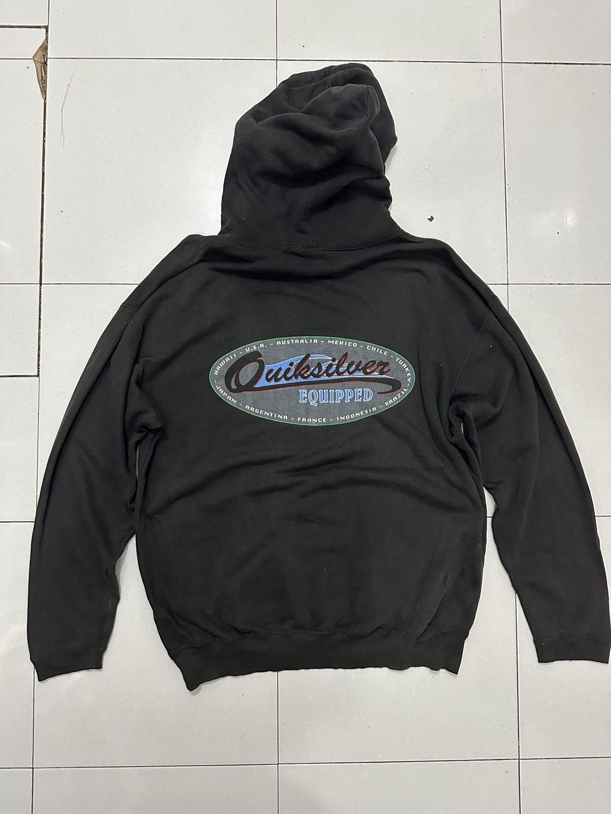 Quicksilver Y2K QUICKSILVER Distress Hoodies Size US XL / EU 56 / 4 - 2 Thumbnail