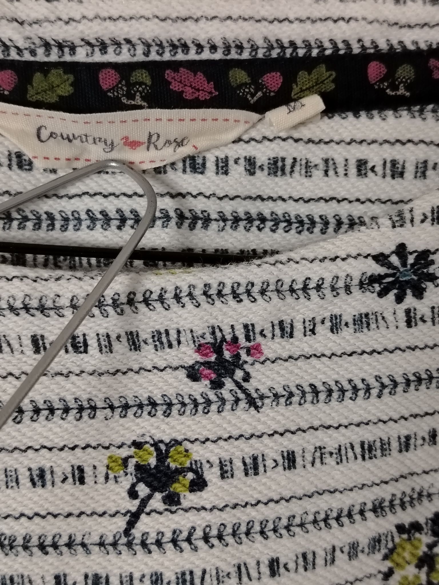 Other Pre-Loved Long Sleeve Jumper Women's M Cotton Stripe Floral Size M / US 6-8 / IT 42-44 - 5 Thumbnail