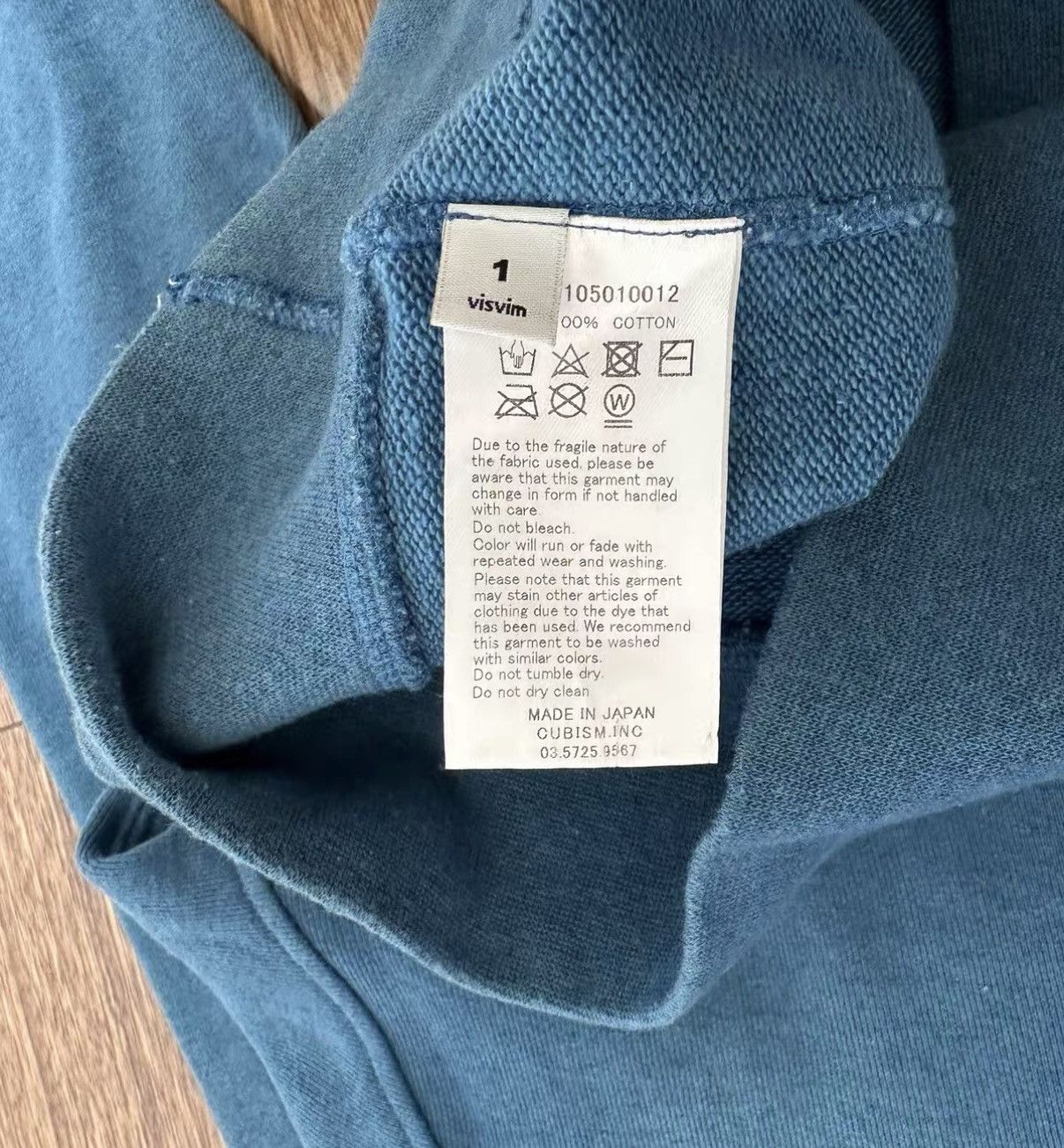 Visvim VISVIM JUMBO HOODIE P.O. (N.D.) 17SS INDIGO Hoodie Size US S / EU 44-46 / 1 - 3 Thumbnail