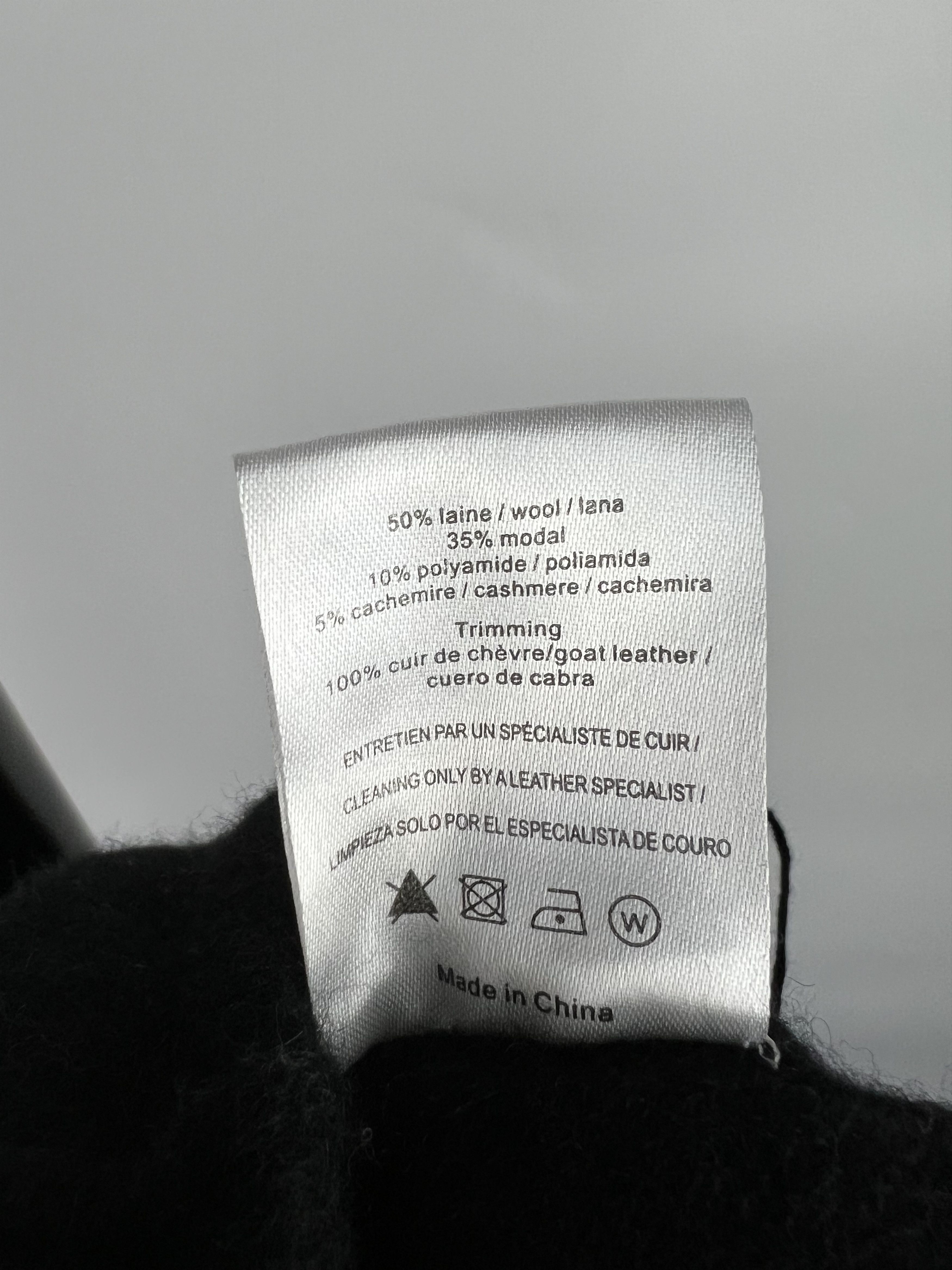 Sandro Sandro Wool Cashmere Open Cardigan Leather Aplication Size 1 Size S / US 4 / IT 40 - 11 Thumbnail