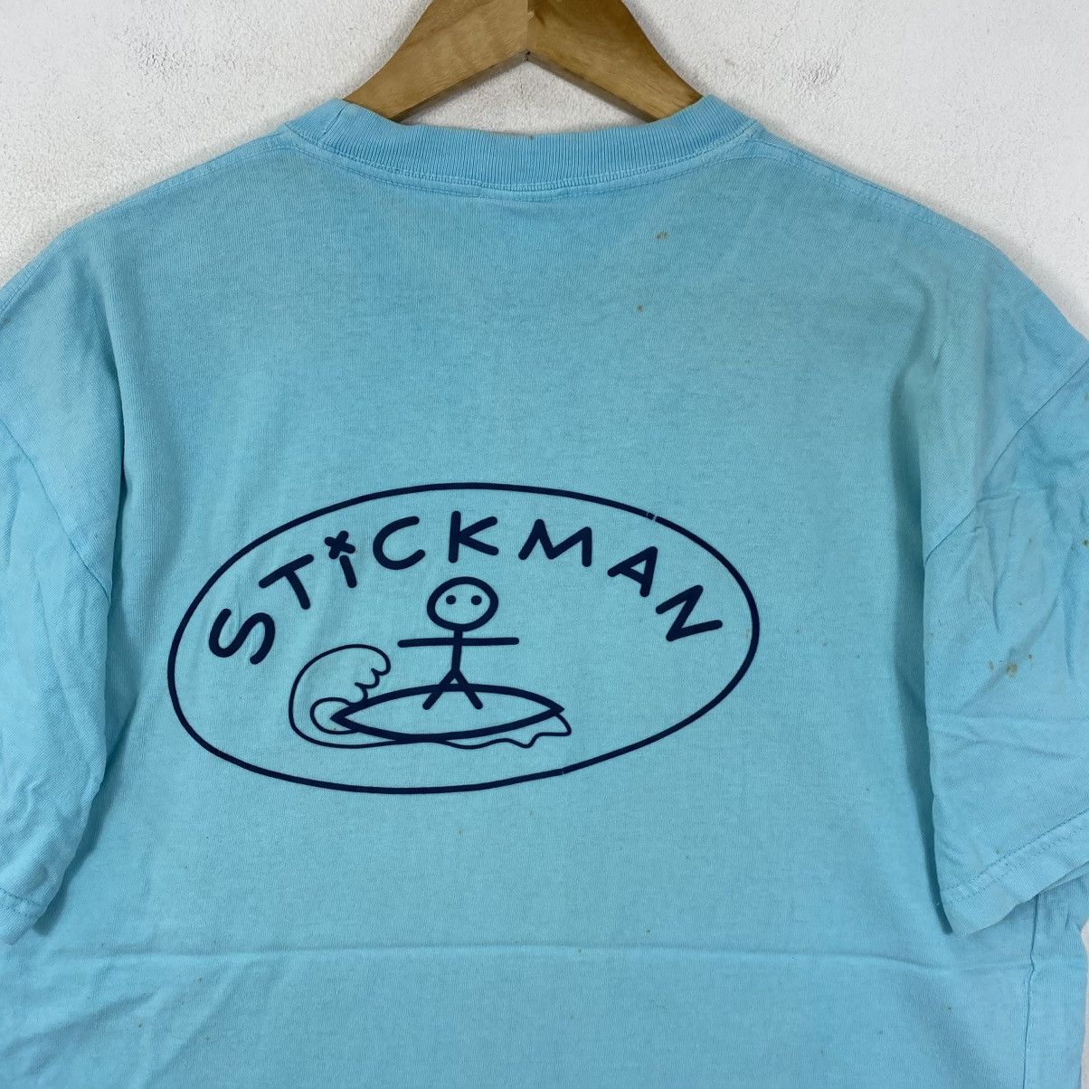 Vintage Vintage 90s Stickman California Surfboards Tee L Size US L / EU 52-54 / 3 - 6 Thumbnail
