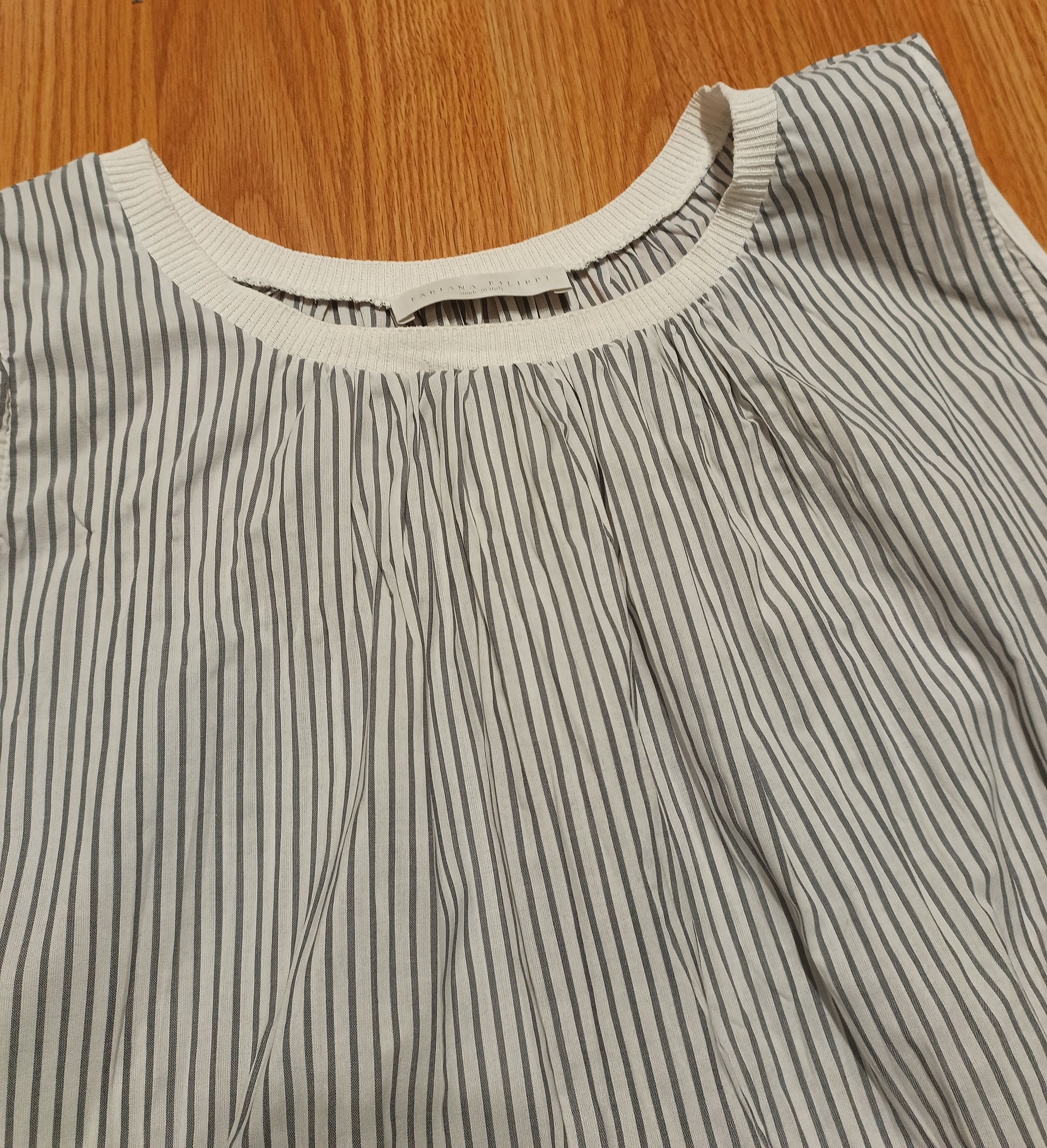 Fabiana Filippi Fabiana Filippi Striped Cotton Summer Dress Size M / US 6-8 / IT 42-44 - 7 Thumbnail