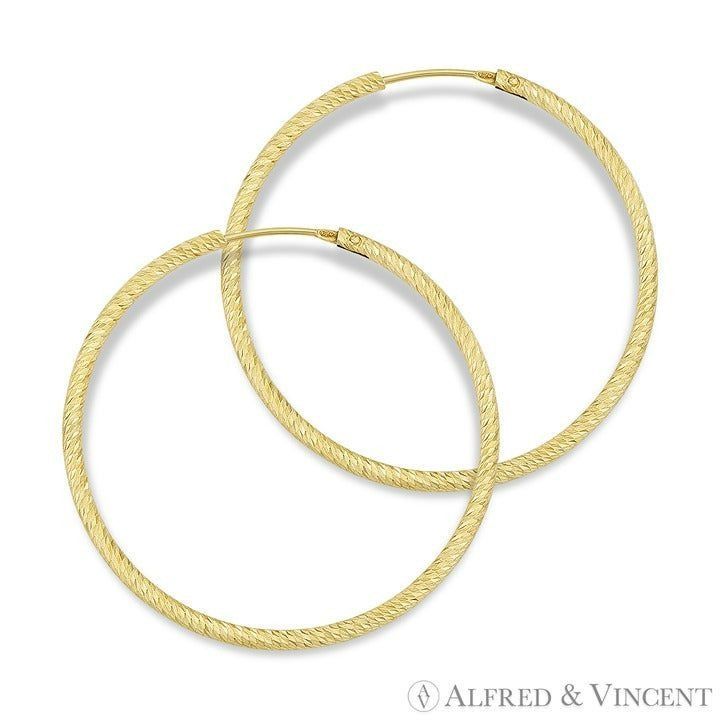 Other Diamond-Cut Pave Tube Hoop Earrings in .925 Sterling Silver Size ONE SIZE - 1 Preview