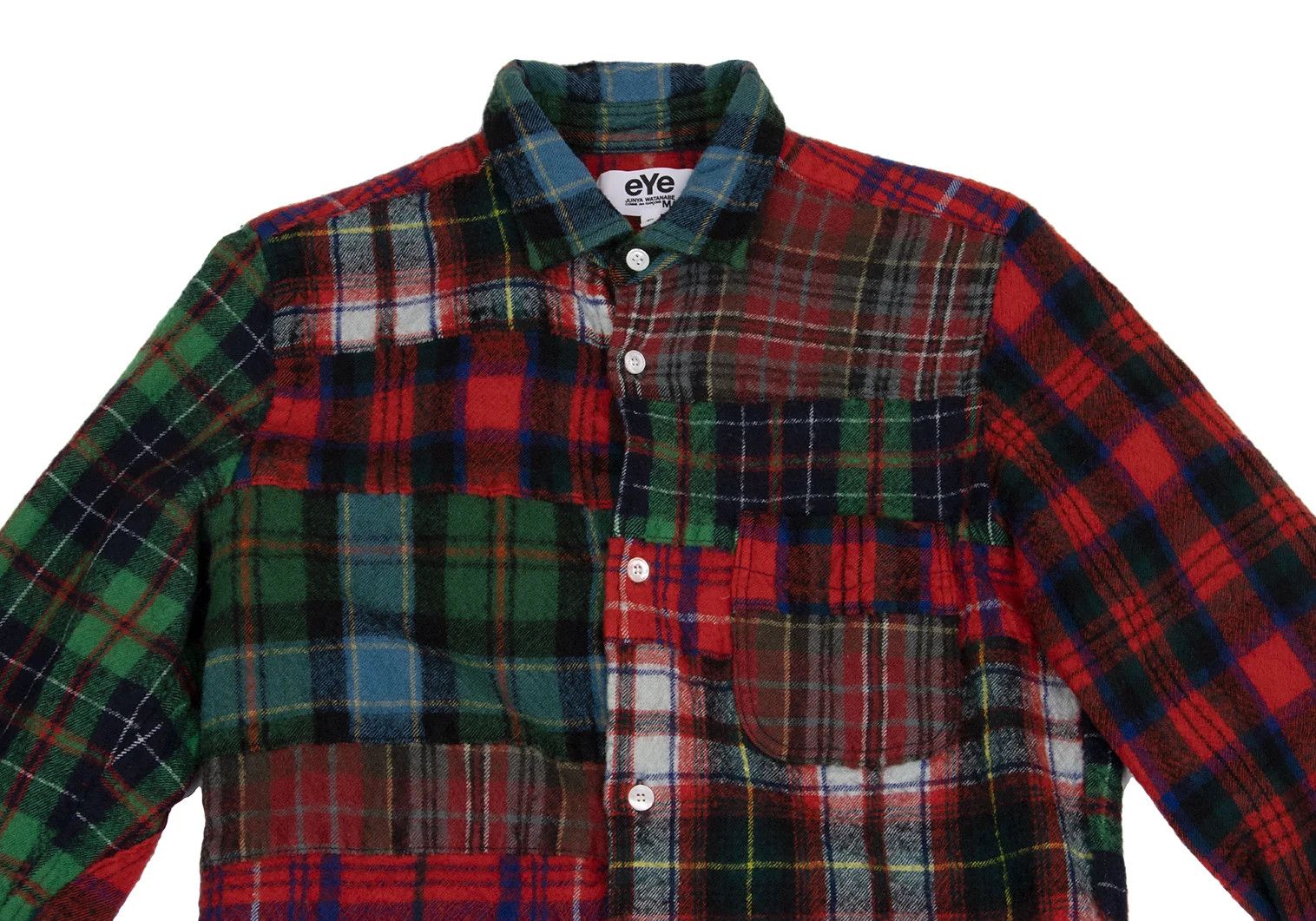 Junya Watanabe Wool Crazy Check Flannel Shirt in Red and Green S Size US S / EU 44-46 / 1 - 2 Thumbnail
