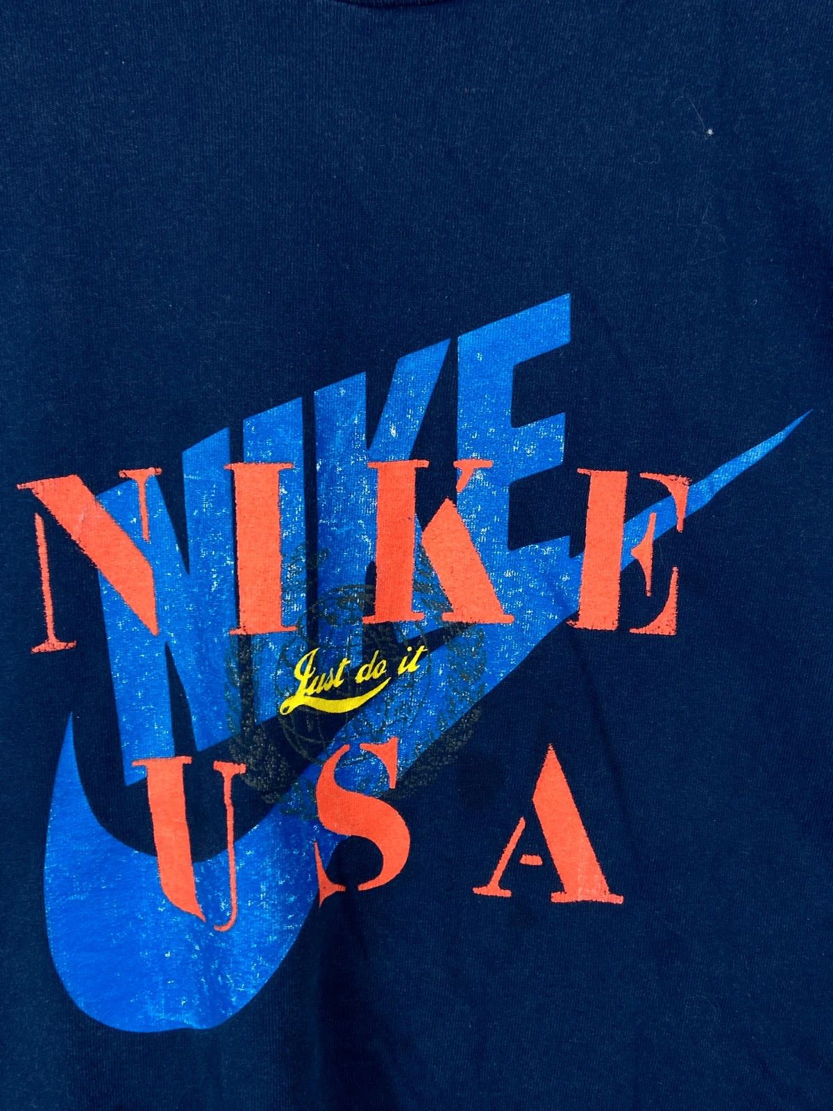 Nike Nike USA 80s Vintage Spellout Big Logo Tee M Size US M / EU 48-50 / 2 - 2 Thumbnail