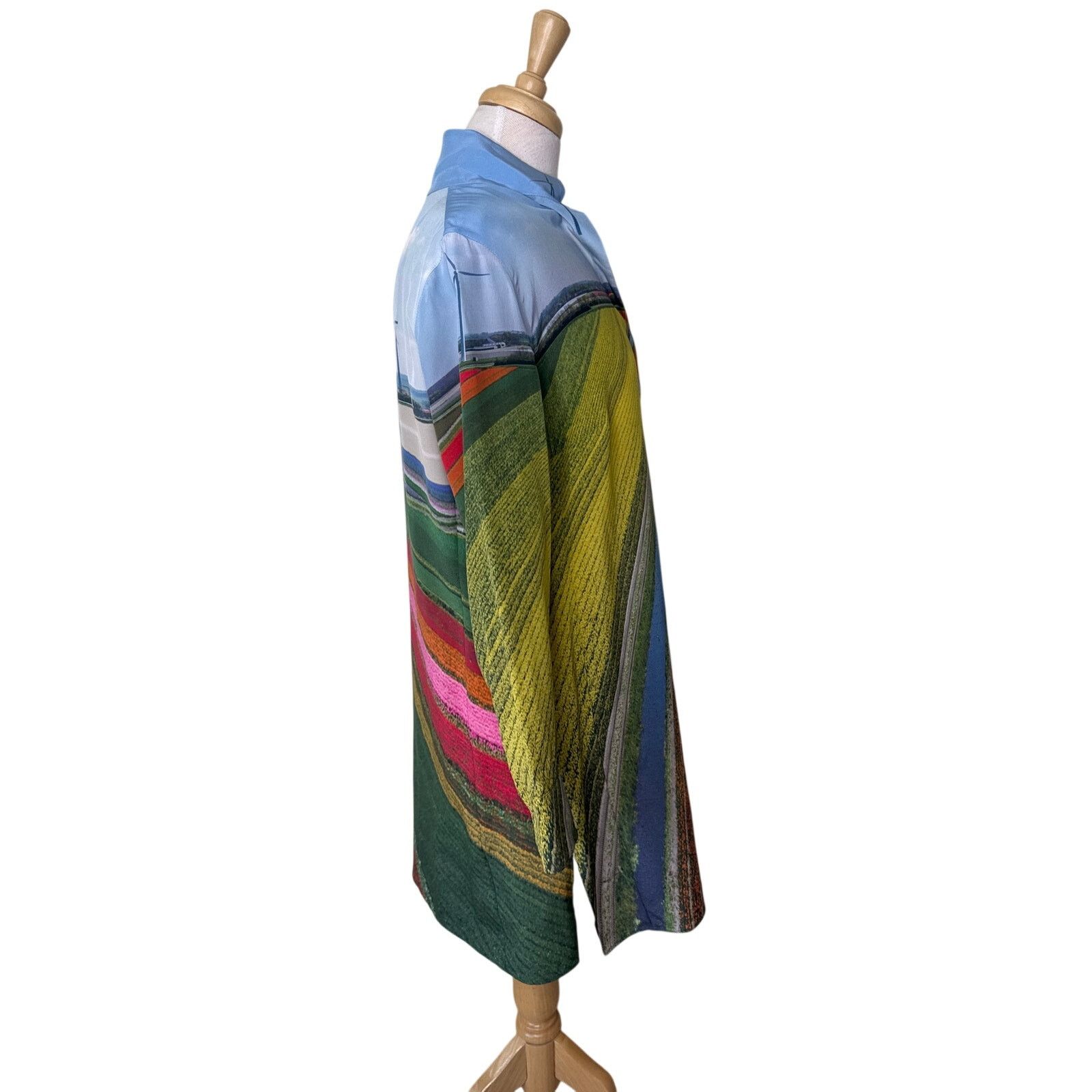 Akris AKRIS 100% Silk Tulip Fields Button Up Tunic Blouse Size 12 Size XL / US 12-14 / IT 48-50 - 6 Thumbnail