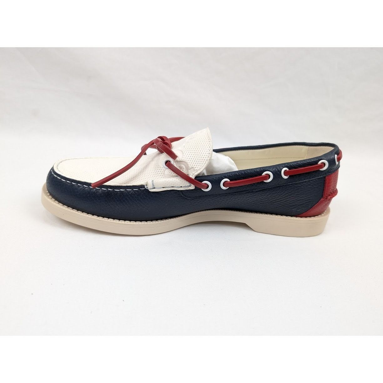 Gucci o1rshd1 Riverside Calf Shoes in Blue/Off White Size US 8.5 / EU 41-42 - 8 Thumbnail