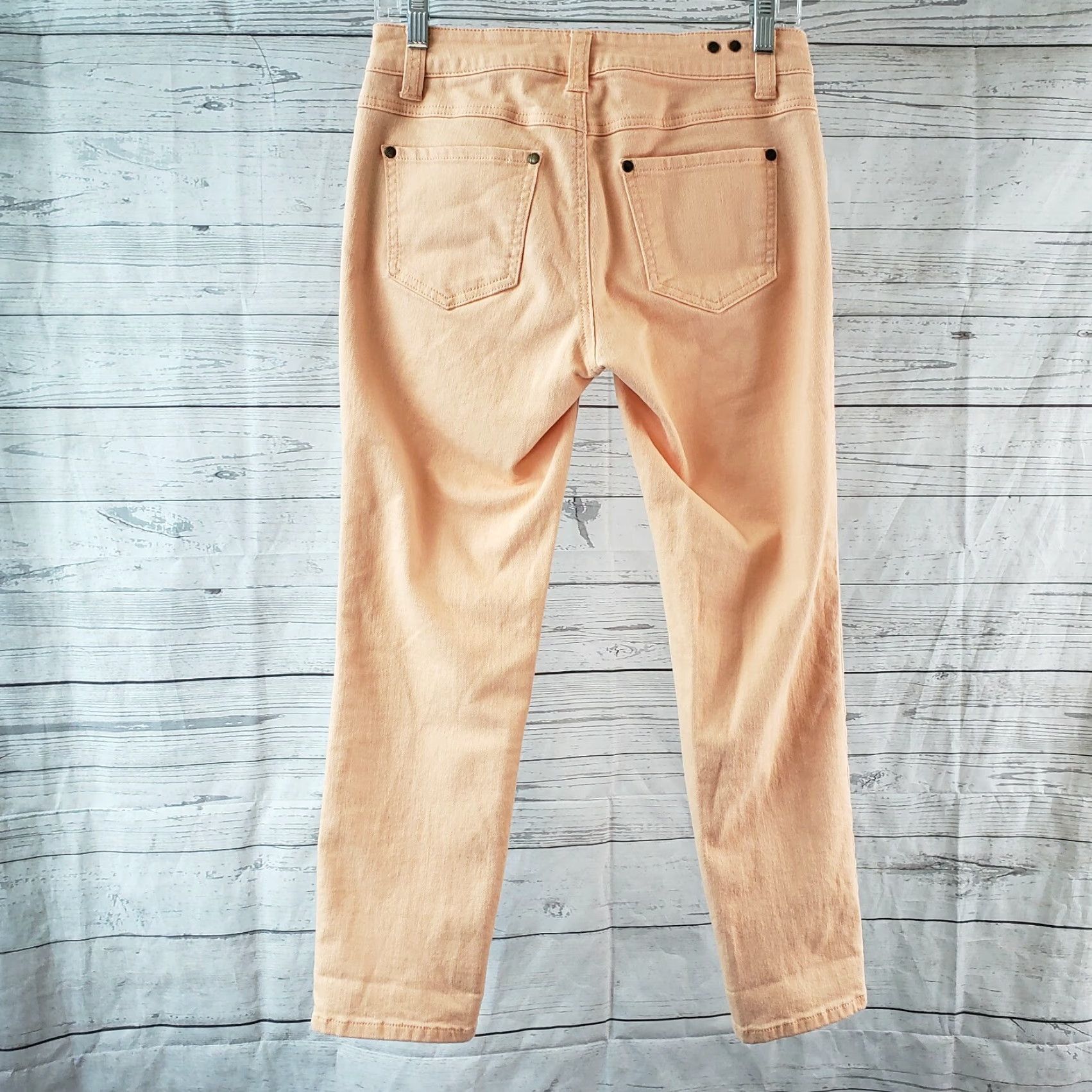 Vintage CAbi 329 Womens Bree Cropped Jeans Sz 2 Solid Orange Low Rise Jeans Cropped Womens Size 2 Orange Size 26" / US 2 / IT 38 - 3 Thumbnail