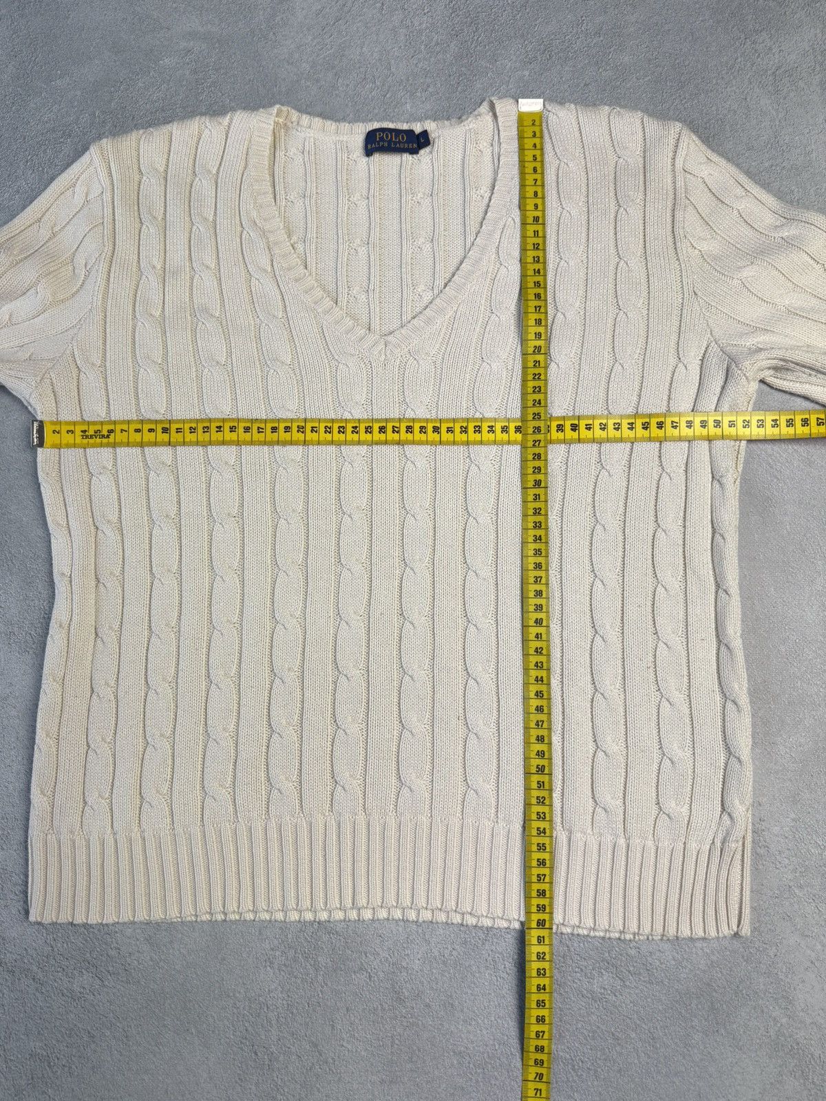 Polo Ralph Lauren Polo Ralph Lauren V-Neck Cable Knit Sweater size L Size L / US 10 / IT 46 - 9 Thumbnail